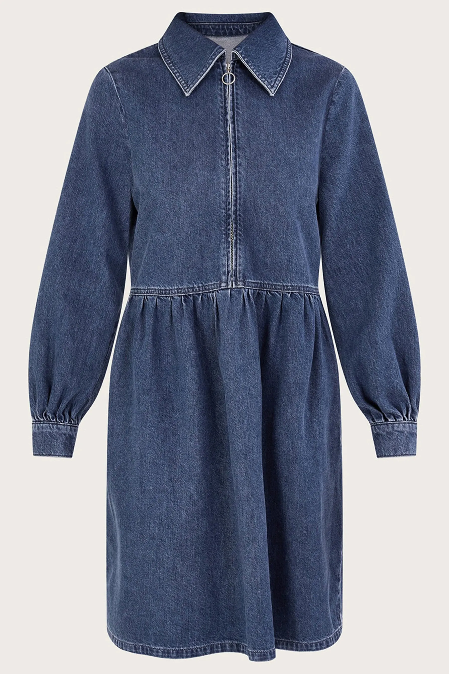 Monsoon - Abito chemisier con Denim zip