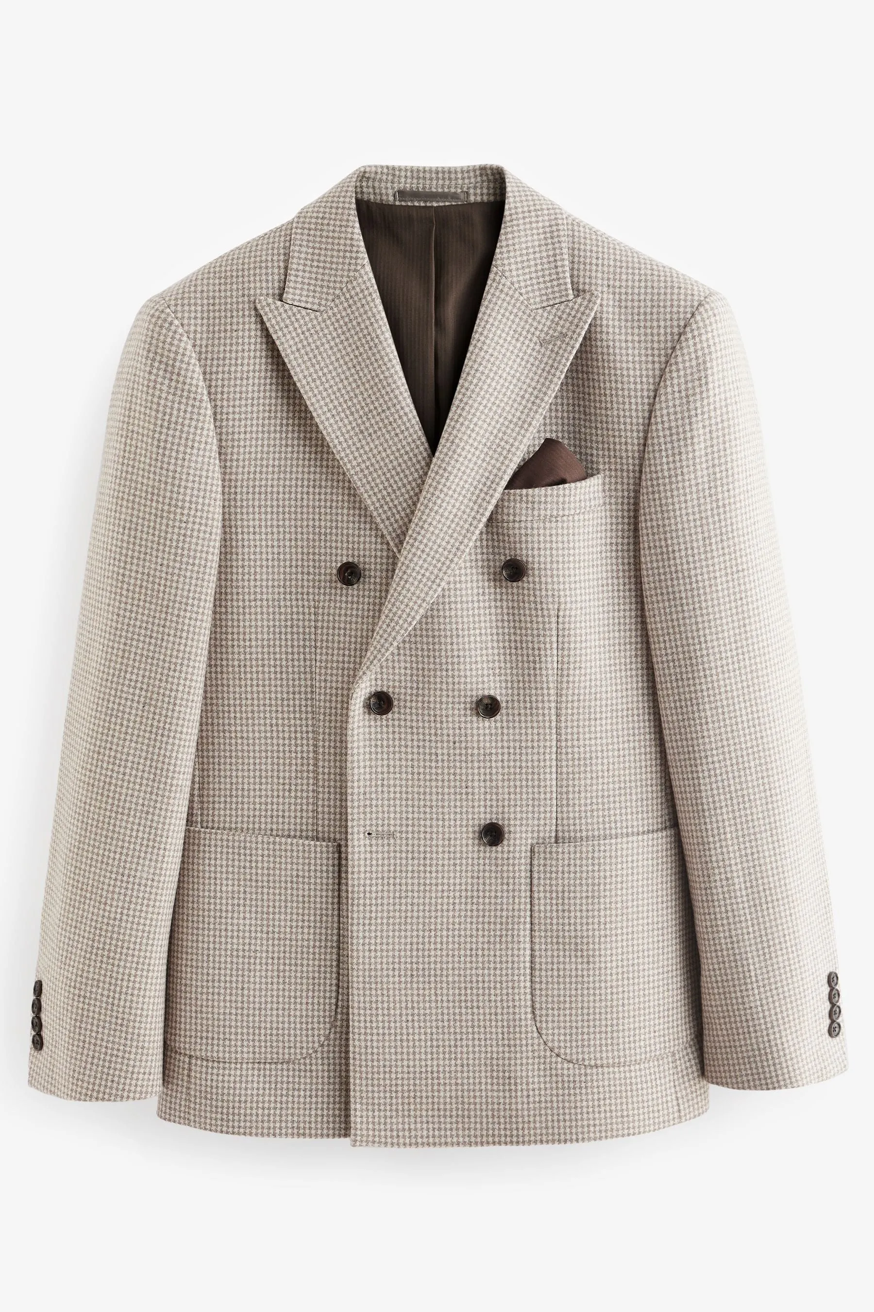 Neutro  - Blazer doppiopetto Blend pied de poule in lana
