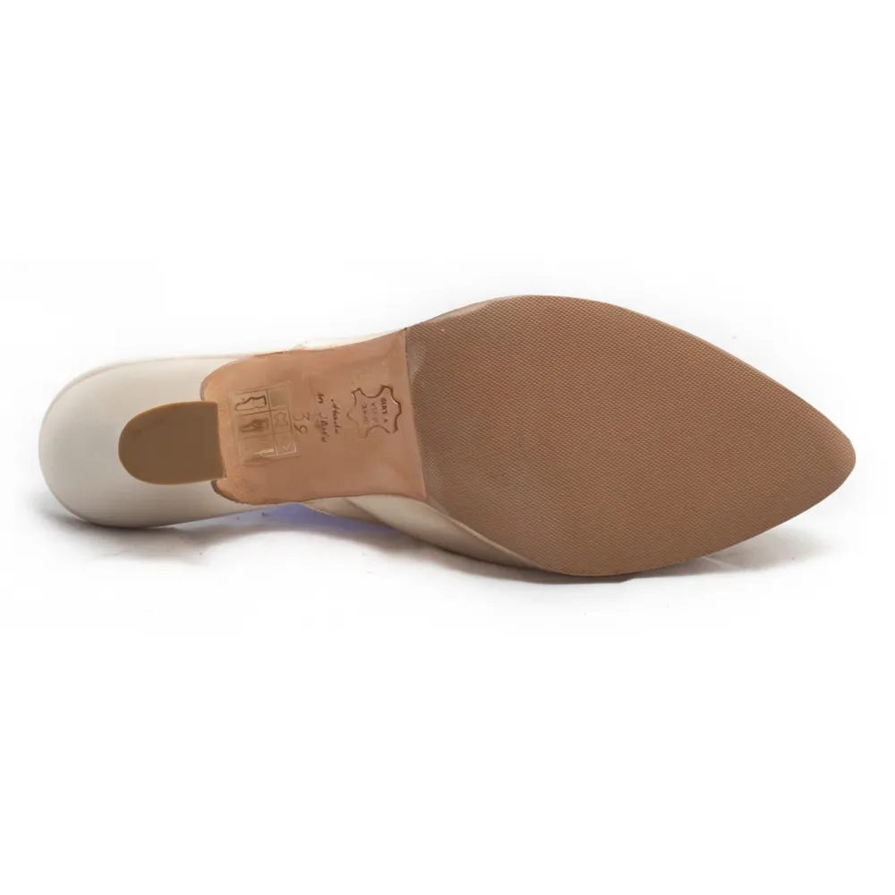 Nicolao Atelier - Sabot - Donna Colore Crema - Calzatura - Made in Italy - Luxury Exclusive Collection
