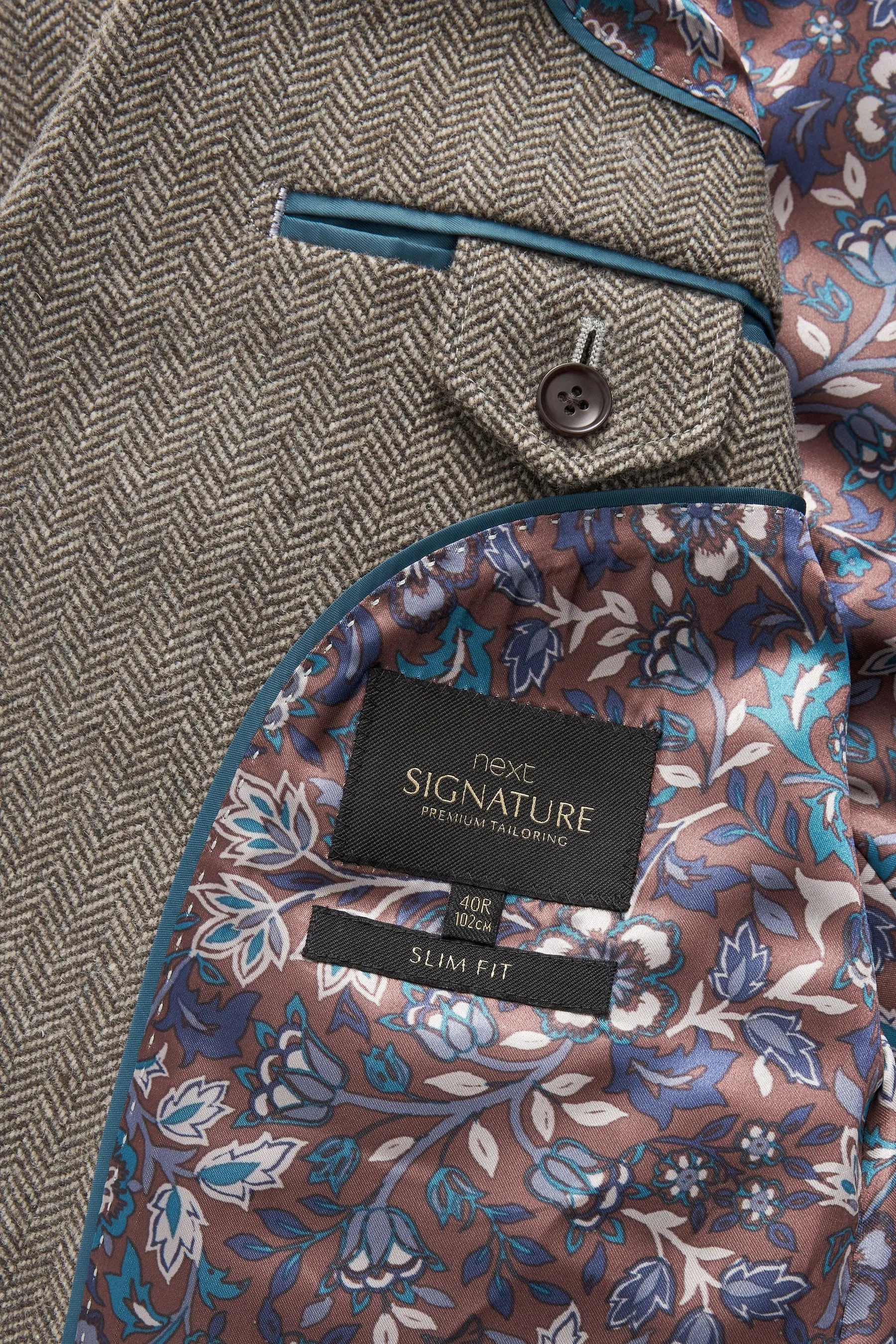 Nova Fides Signature - Blazer in lana a spina di pesce