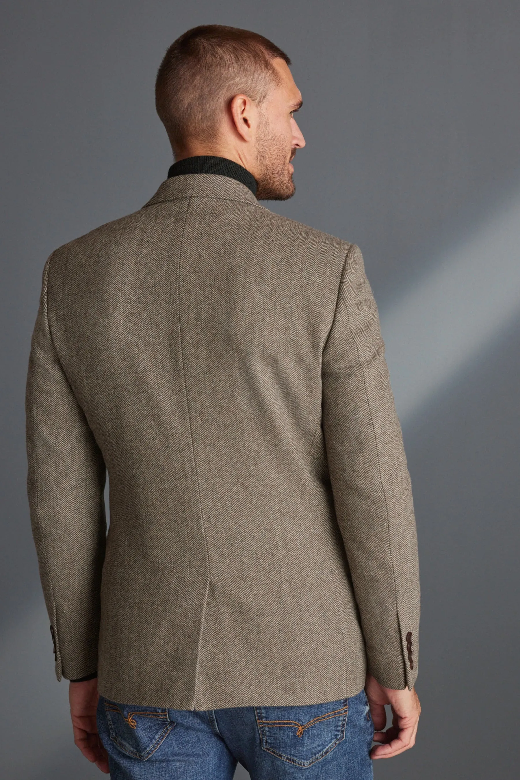 Nova Fides Signature - Blazer in lana a spina di pesce