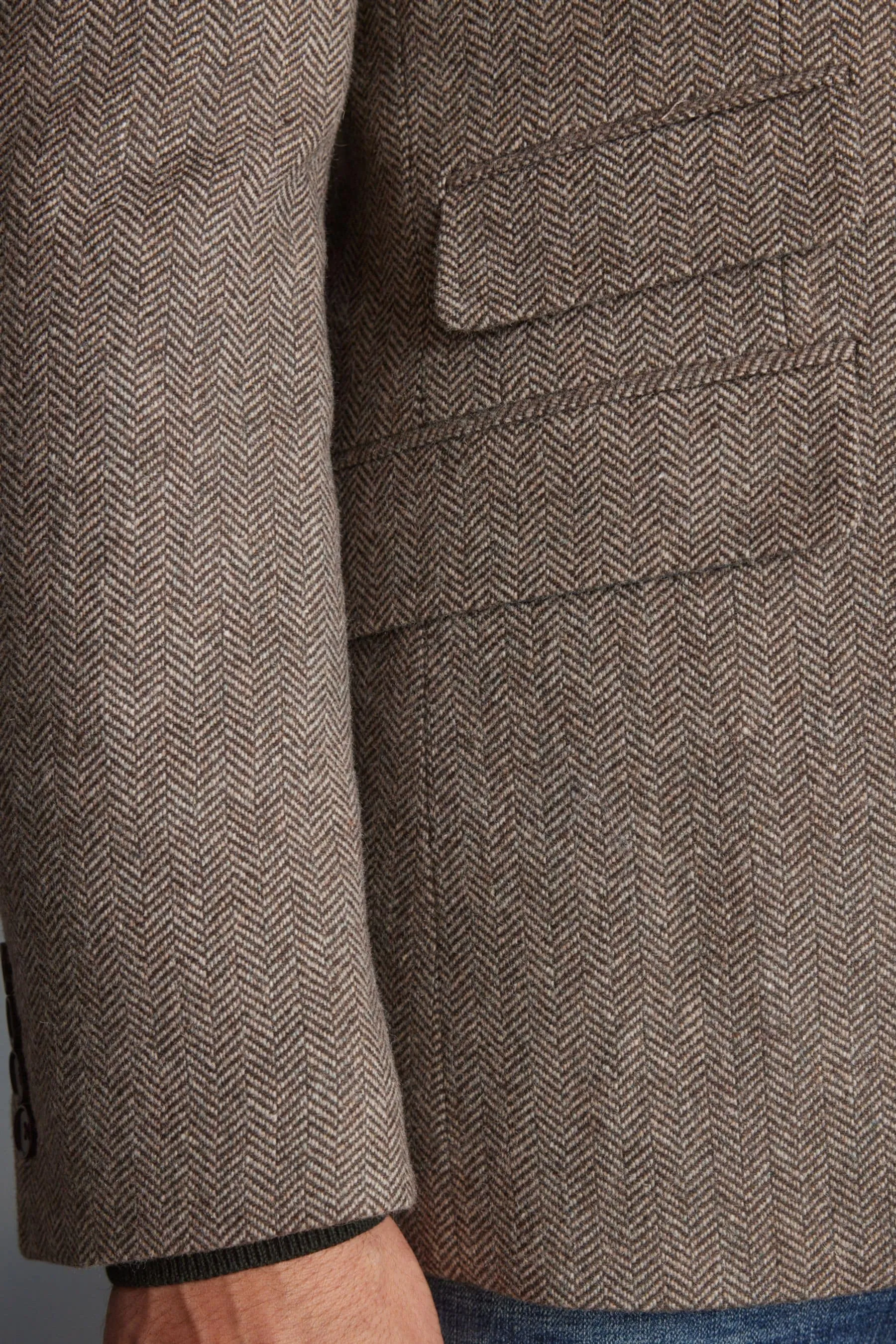 Nova Fides Signature - Blazer in lana a spina di pesce