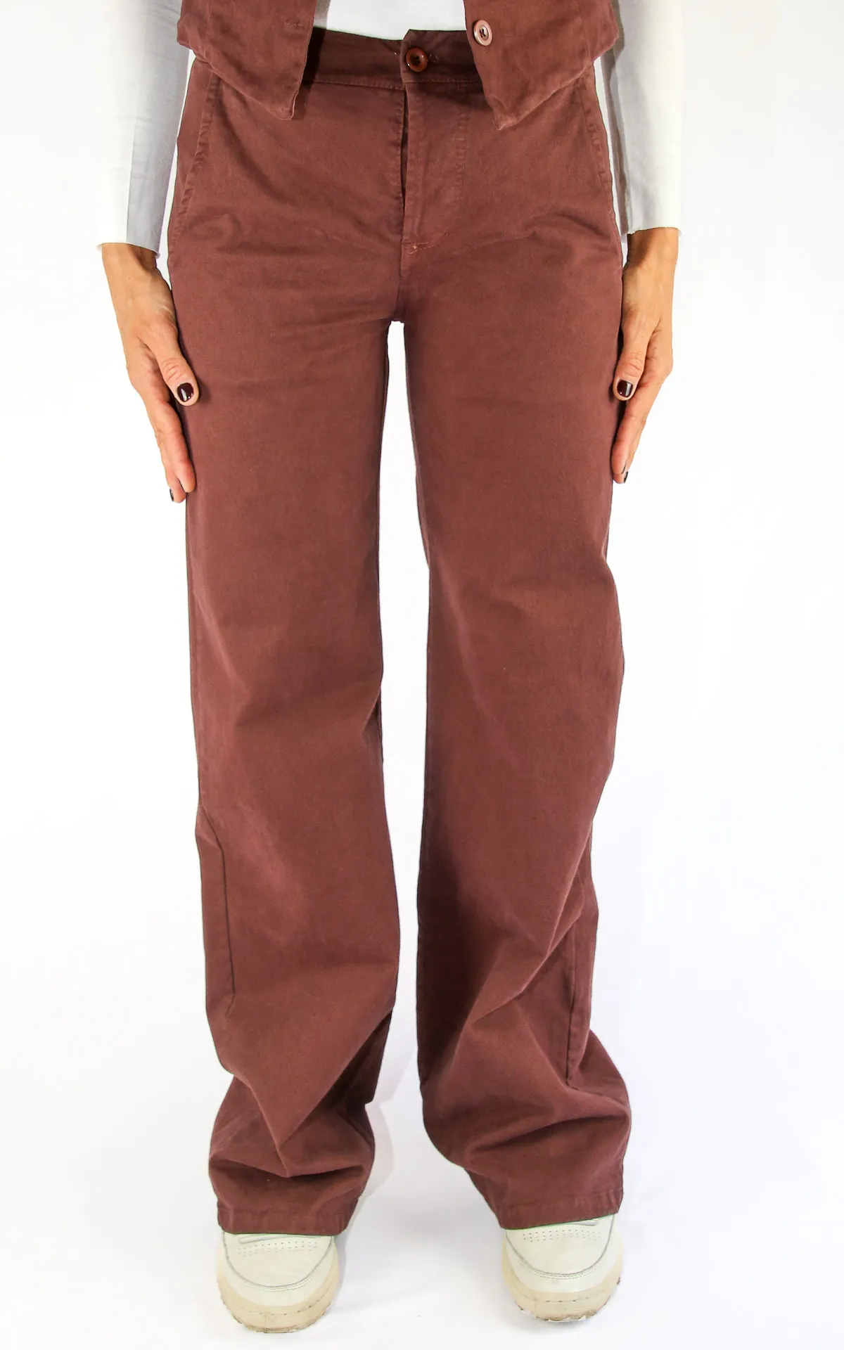 Off-On – pantalone palazzo – marrone