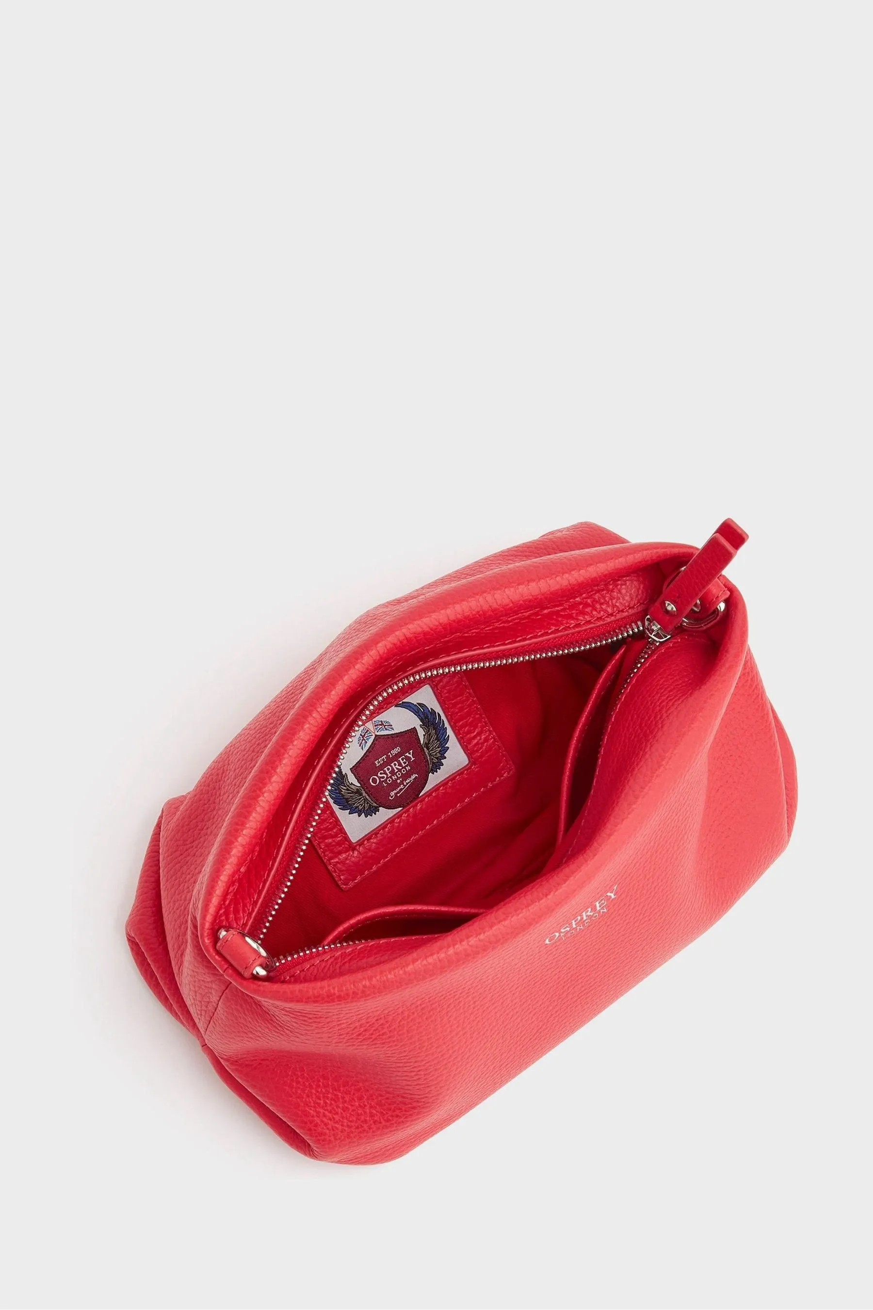 OSPREY LONDON - The Carina - Borsa a mano in pelle italiana con perle notte