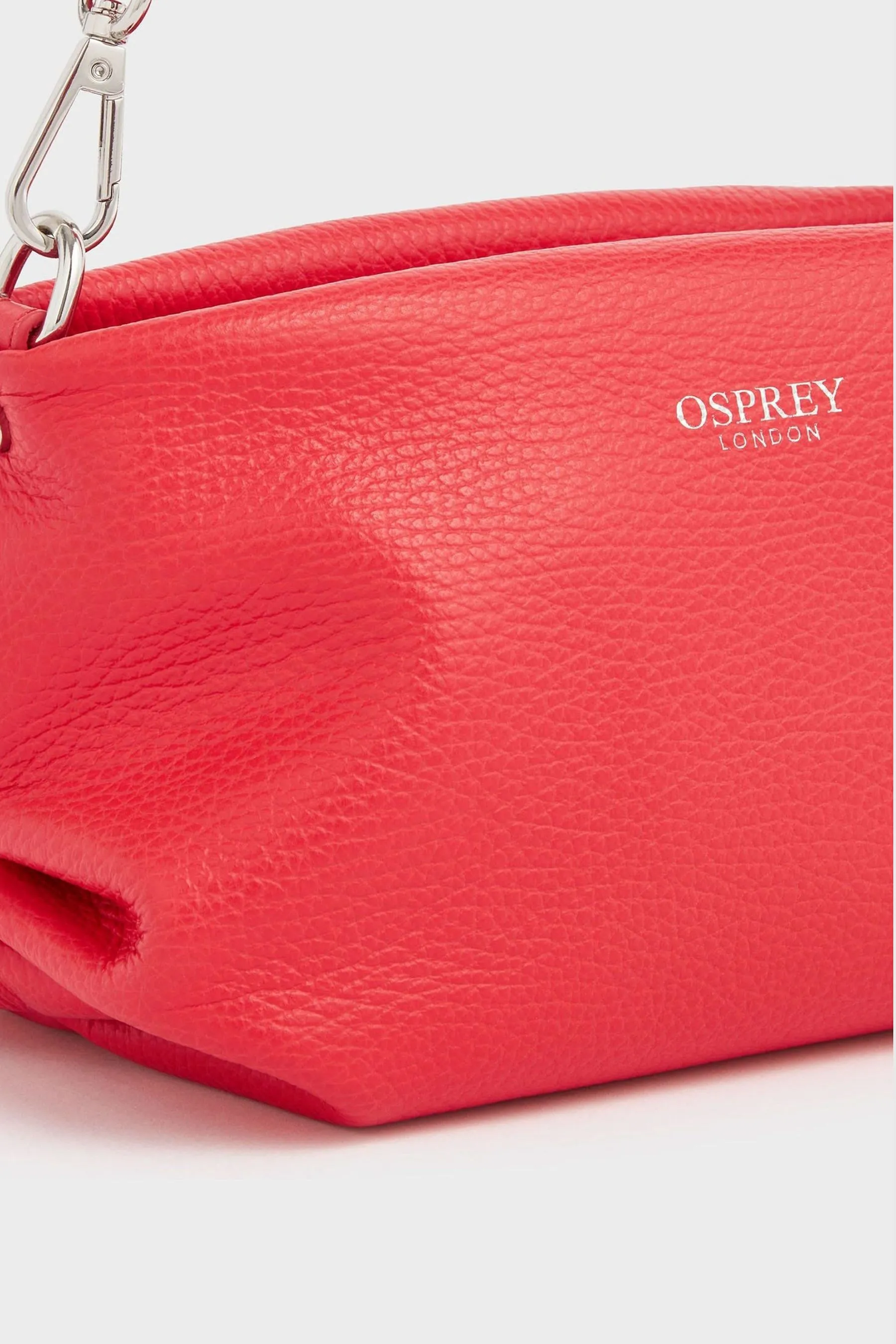 OSPREY LONDON - The Carina - Borsa a mano in pelle italiana con perle notte