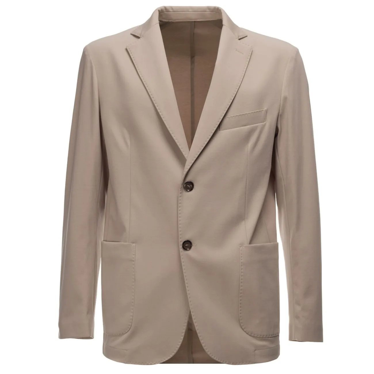 Outfit giacca due bottoni beige