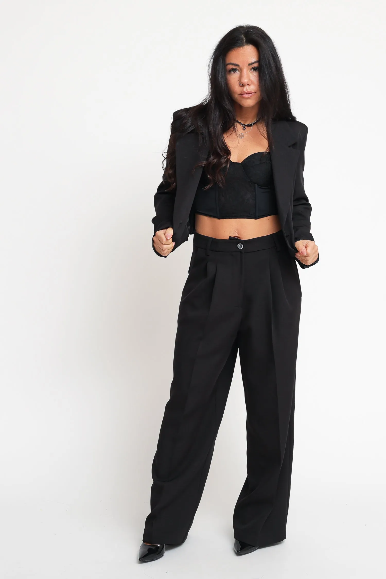 Pantalone Palazzo - Nero
