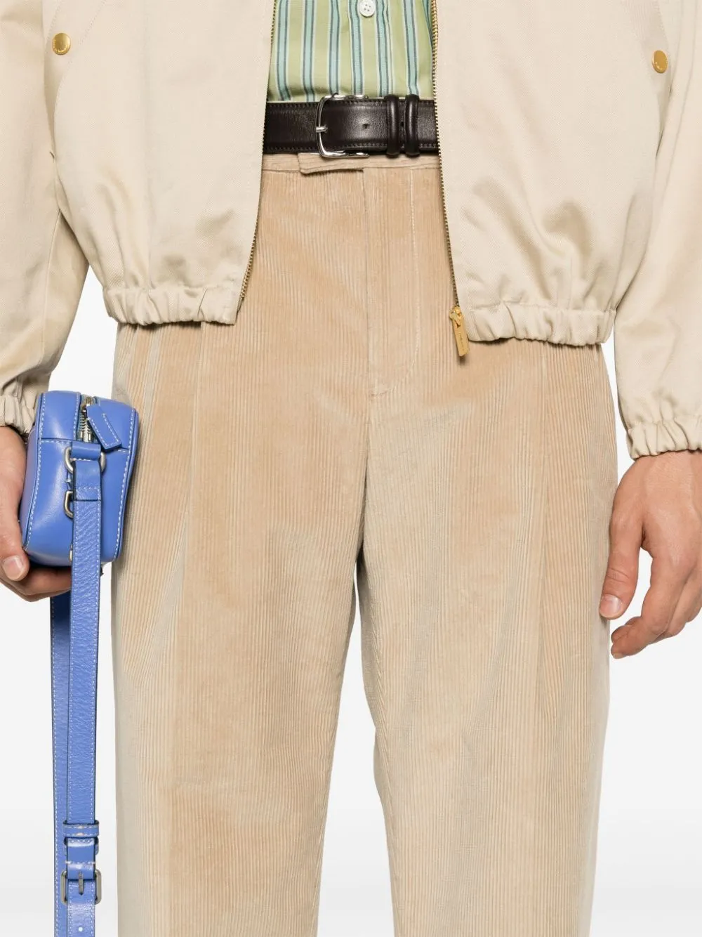 Pantaloni a coste in beige di Drôle De Monsieur - uomo