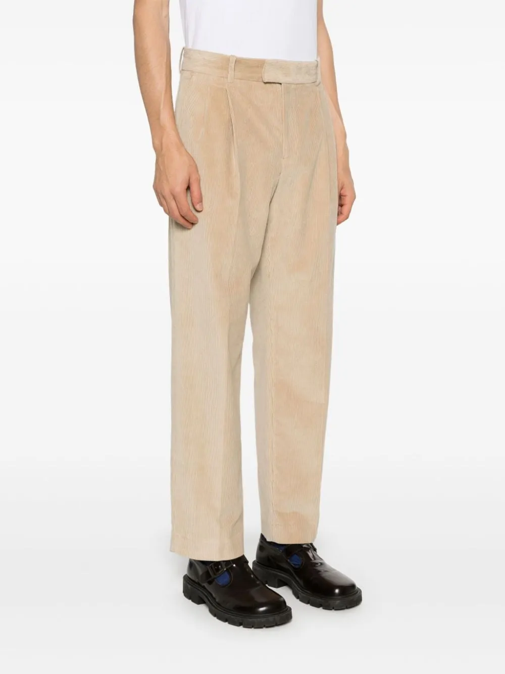 Pantaloni a coste in beige di Drôle De Monsieur - uomo