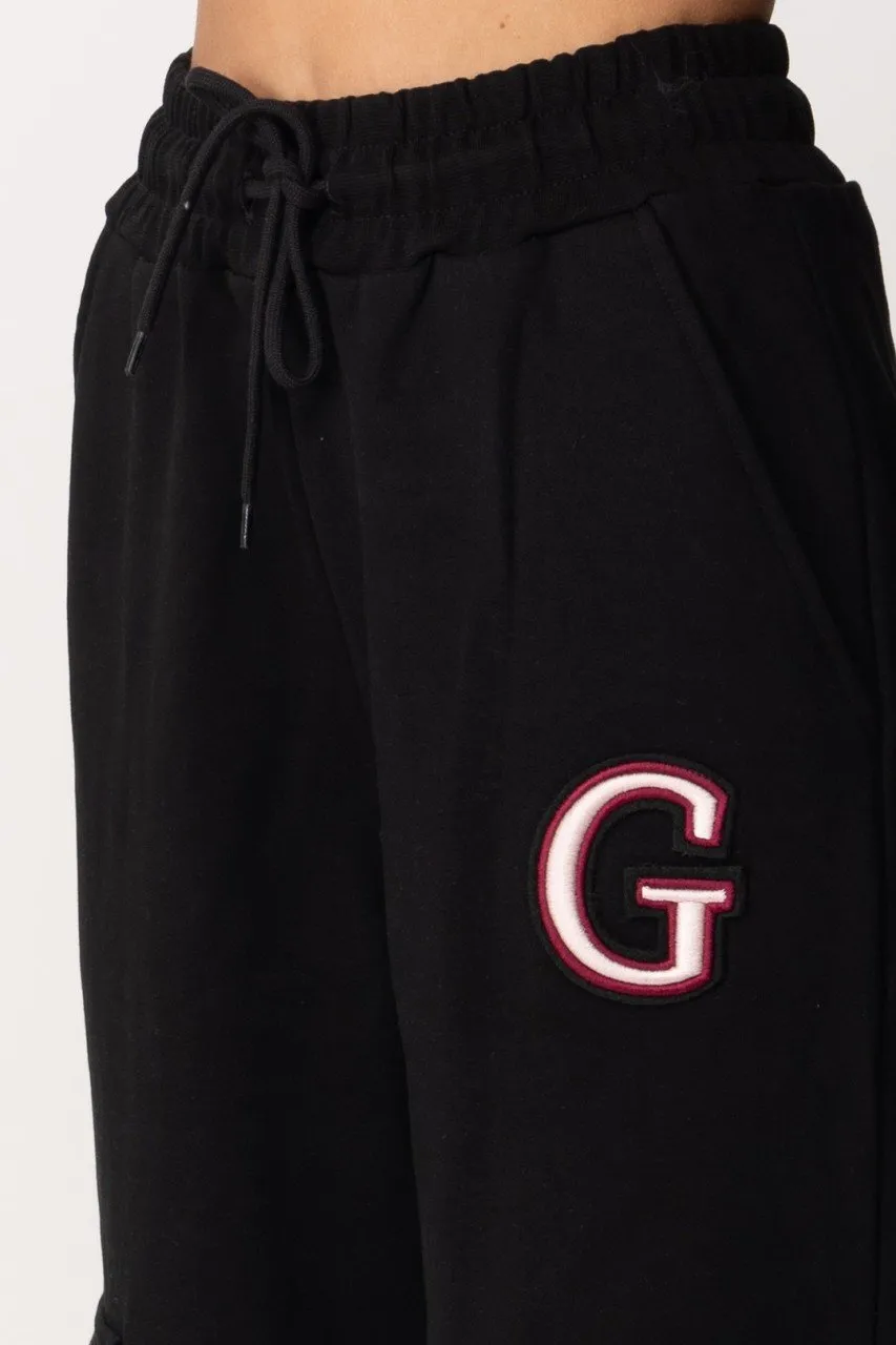 Pantaloni cargo in felpa Nero