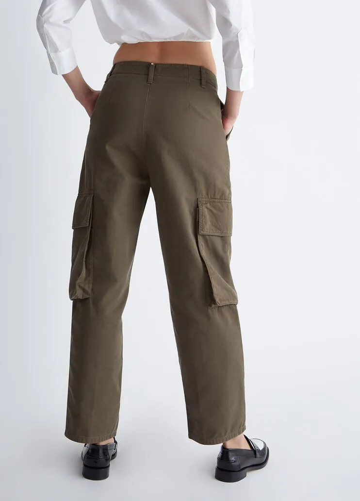 Pantaloni cargo in gabardina liu jo