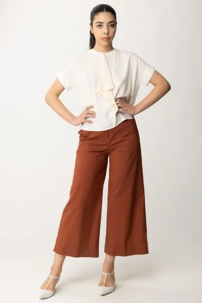 Pantaloni cropped in cotone SEQUOIA