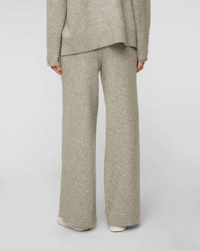 Pantaloni grigi in maglia con lana da donna Deha
