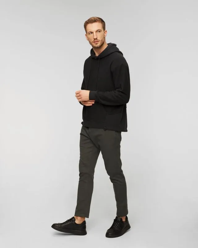 Pantaloni grigio scuro in lana da uomo Dondup Pantalone Dom