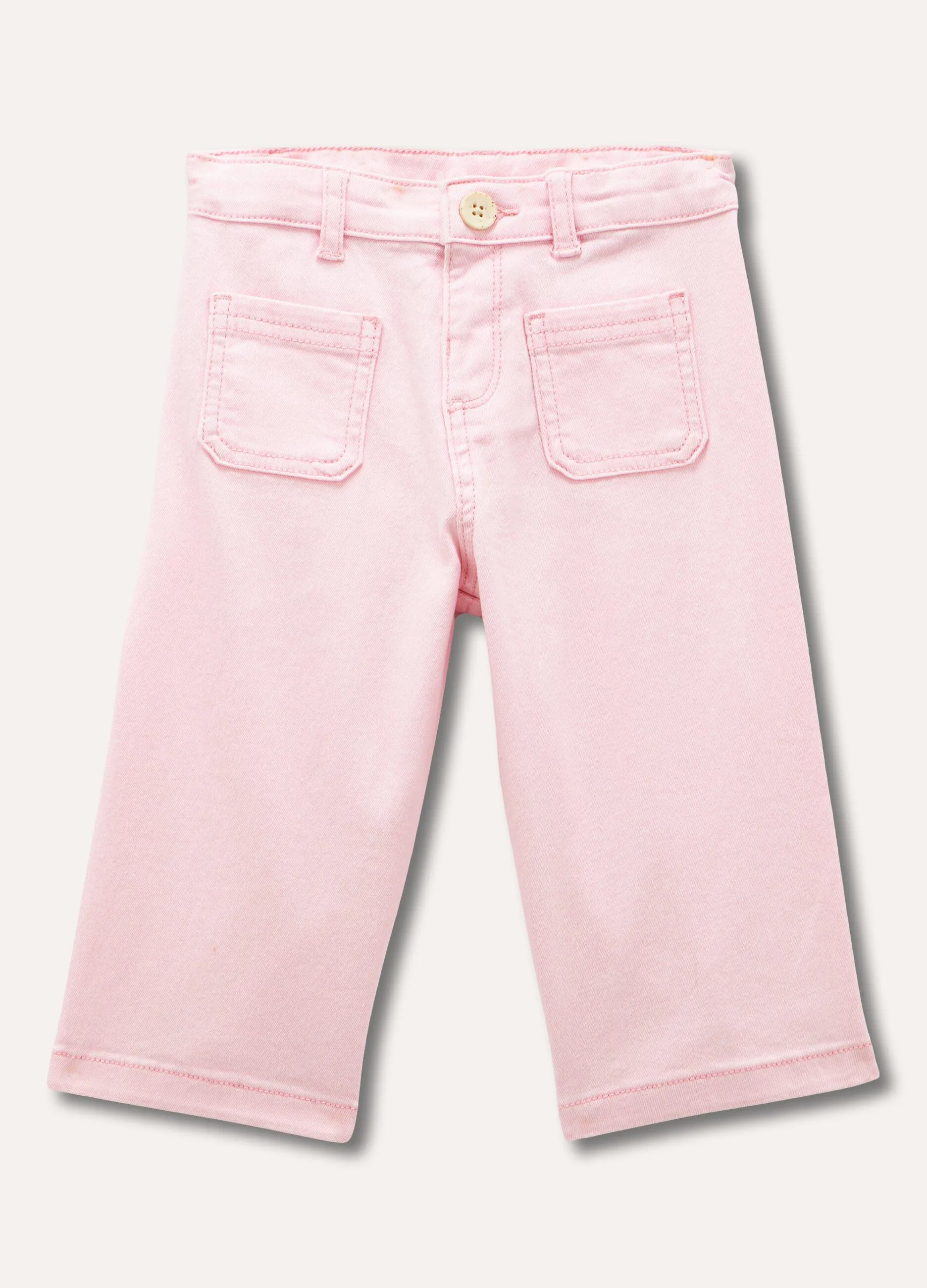 Pantaloni in cotone stretch neonata