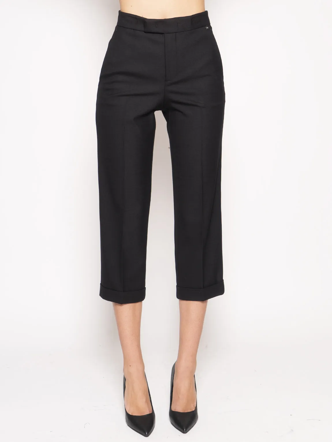 Pantaloni in Lana Tecnica Nero