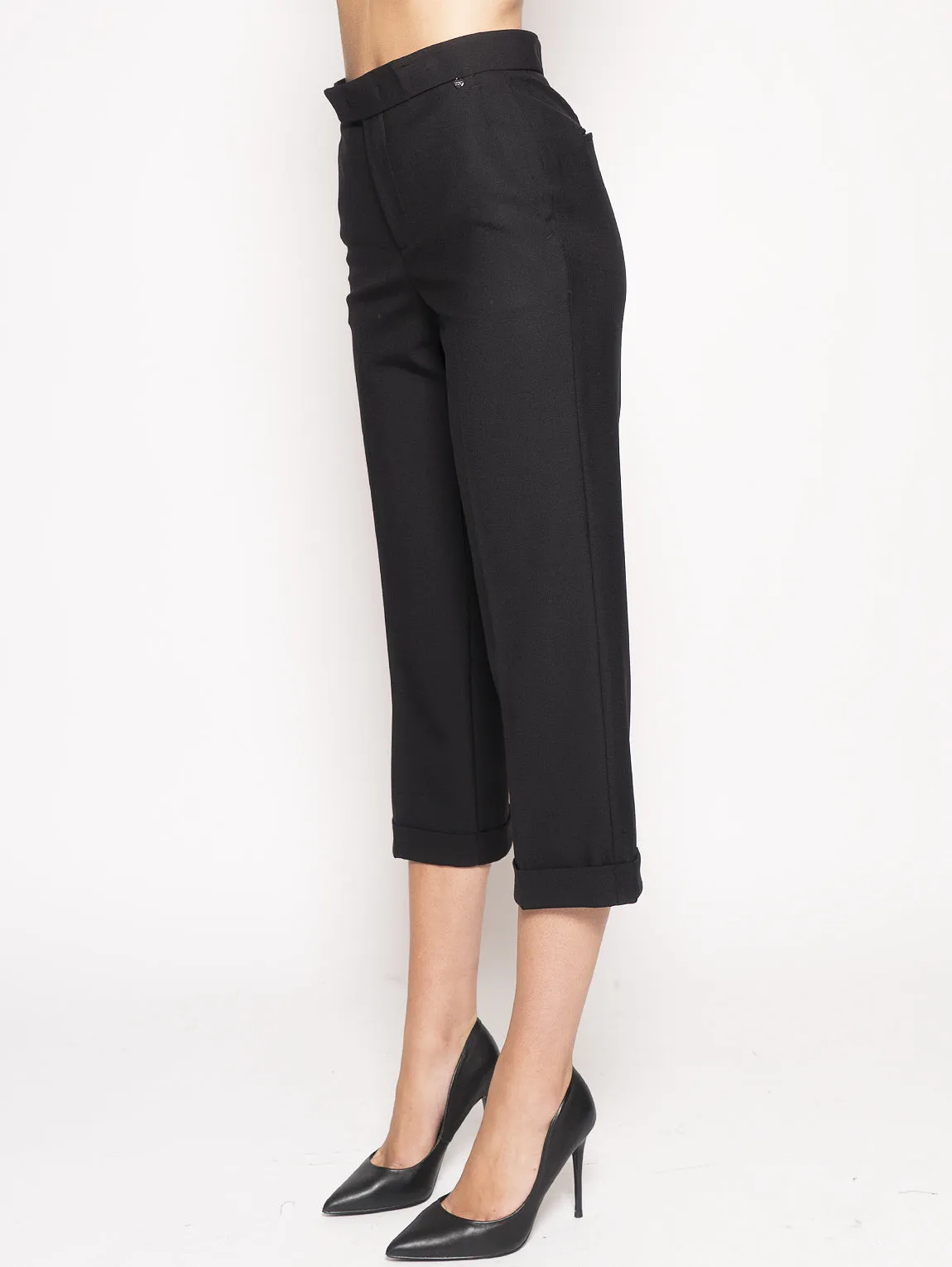 Pantaloni in Lana Tecnica Nero