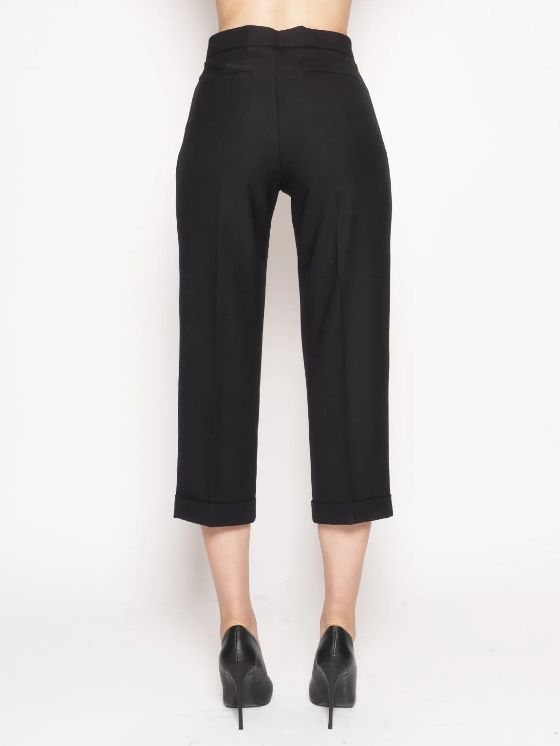 Pantaloni in Lana Tecnica Nero