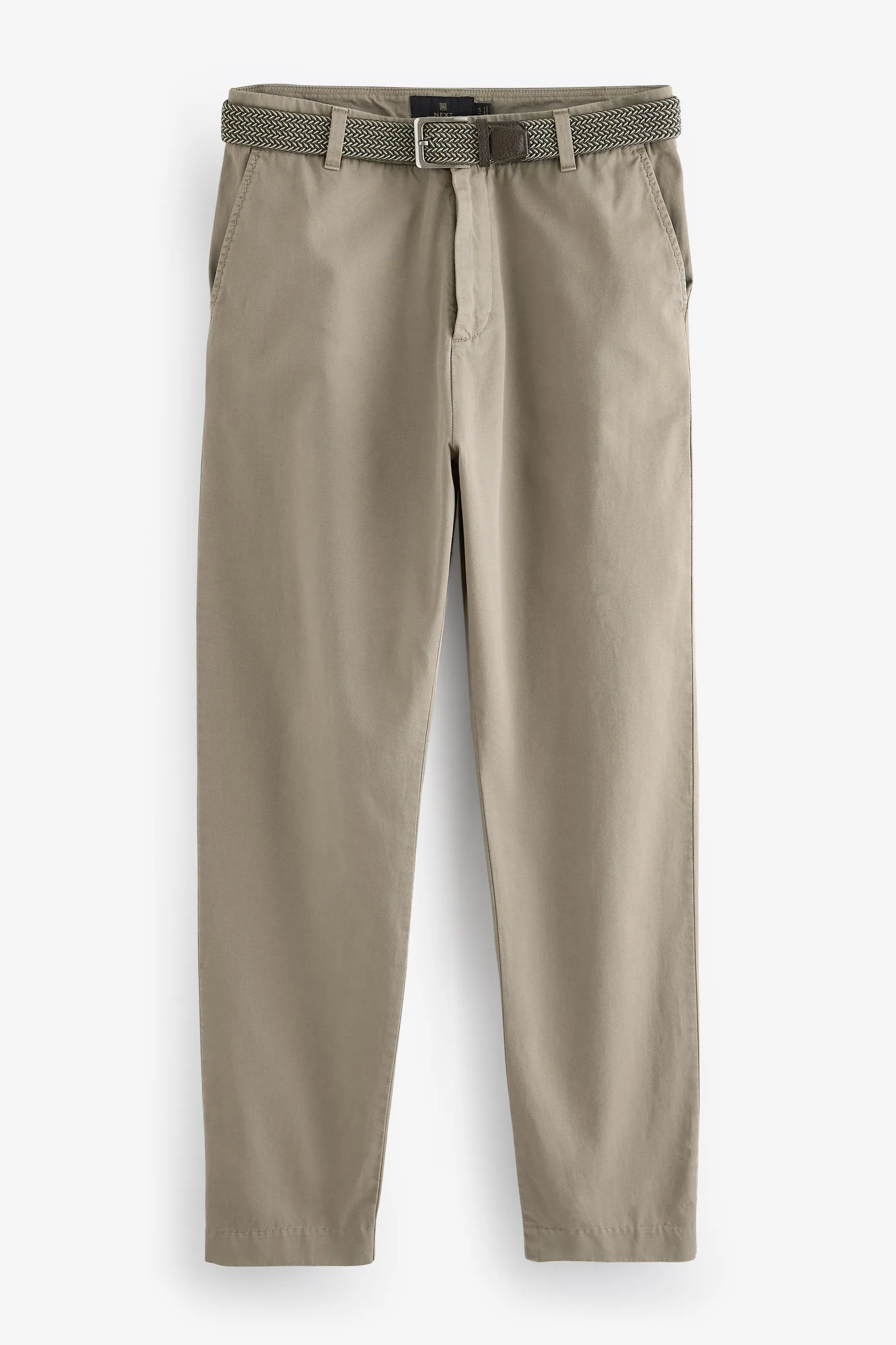 Pantaloni in misto lino con cintura