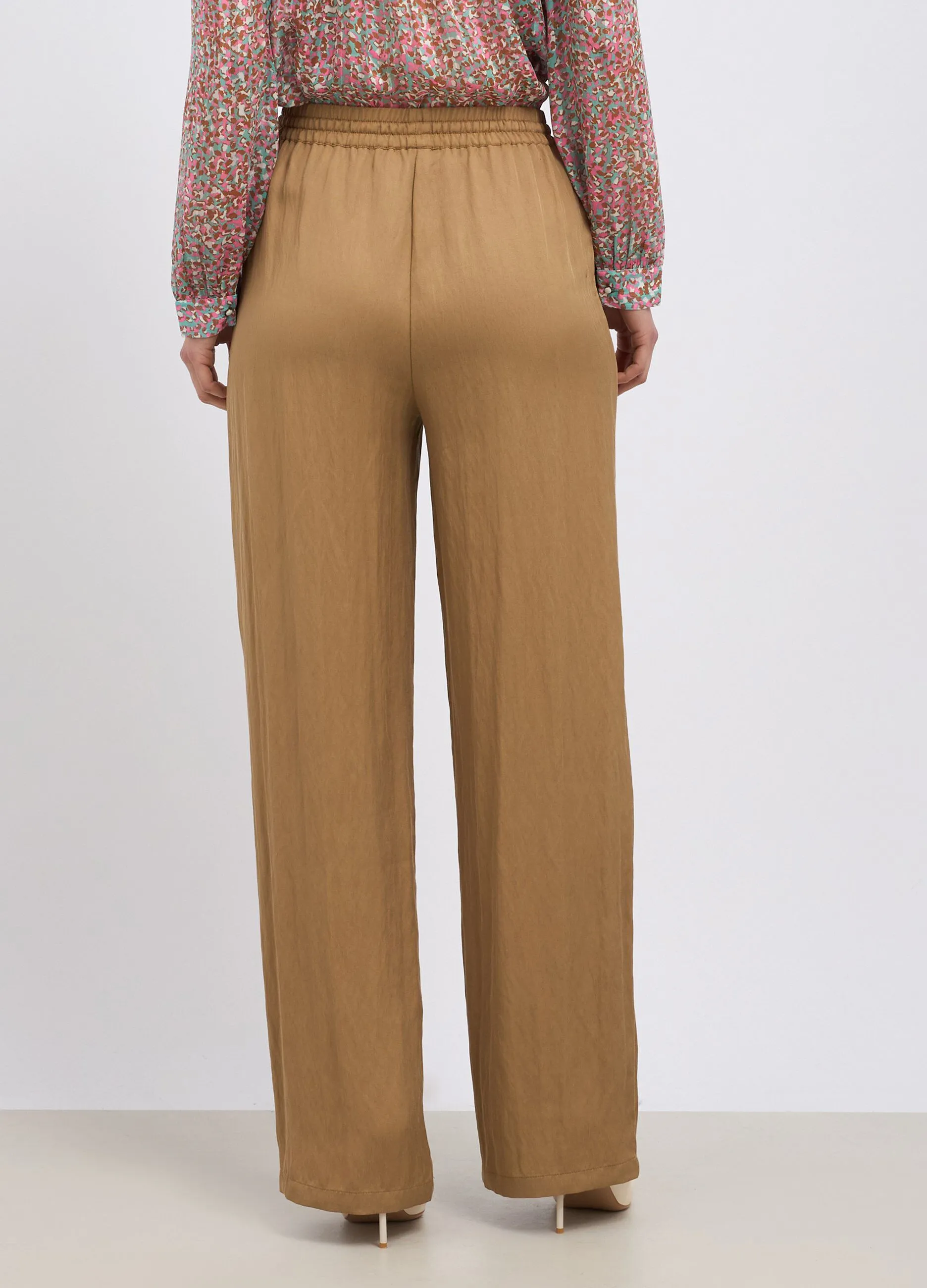Pantaloni in misto lyocell donna
