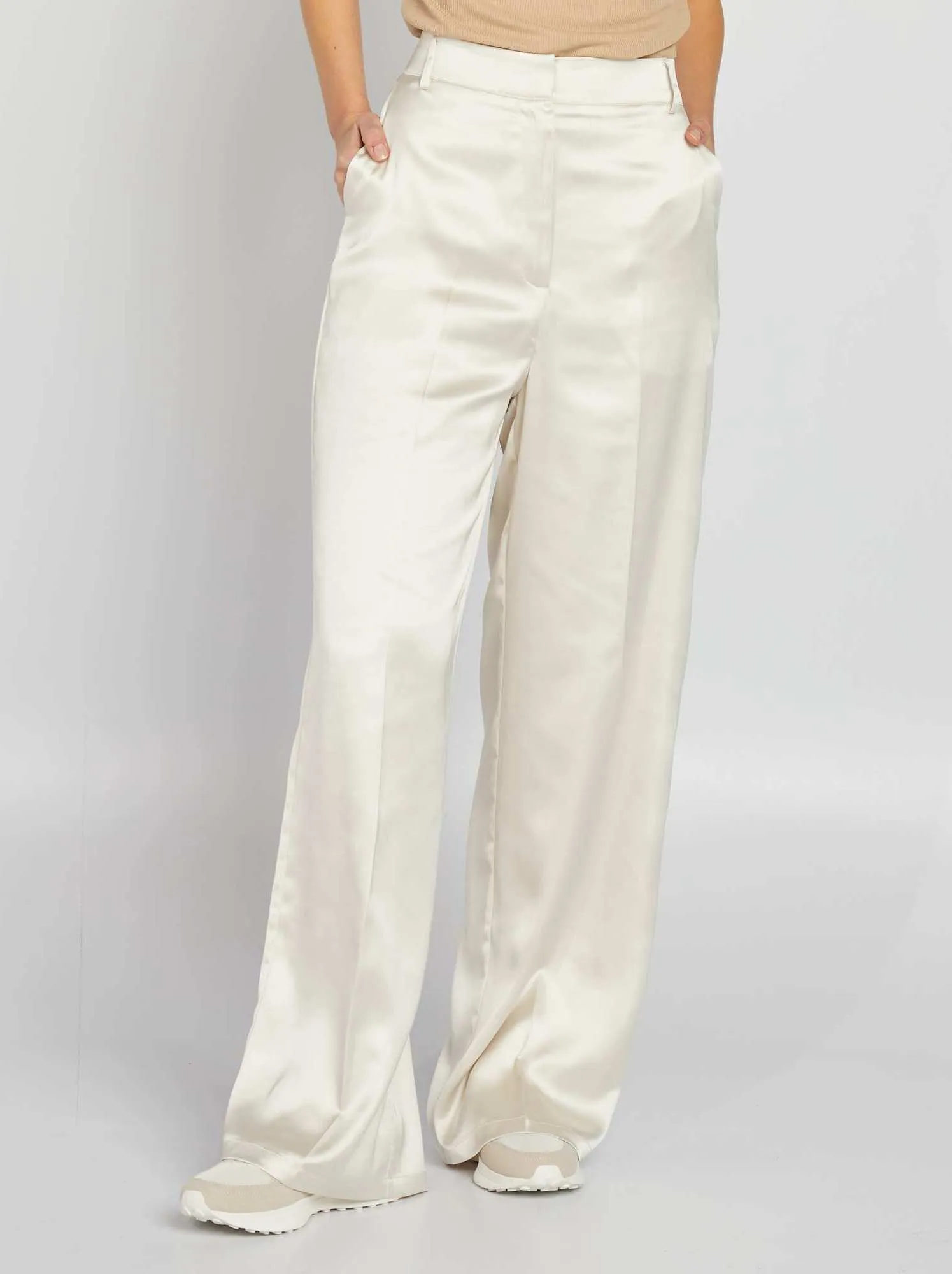Pantaloni in raso - BIANCO