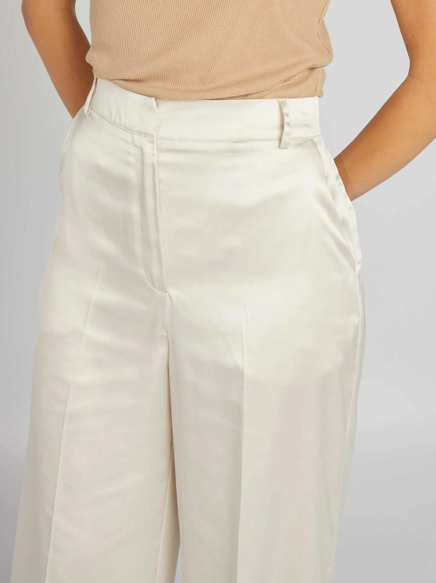 Pantaloni in raso - BIANCO