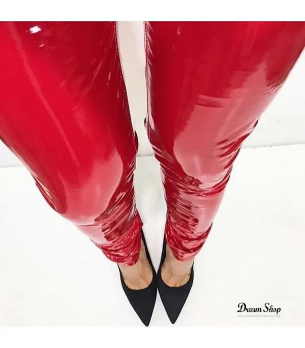 Pantaloni in vinile tigressa