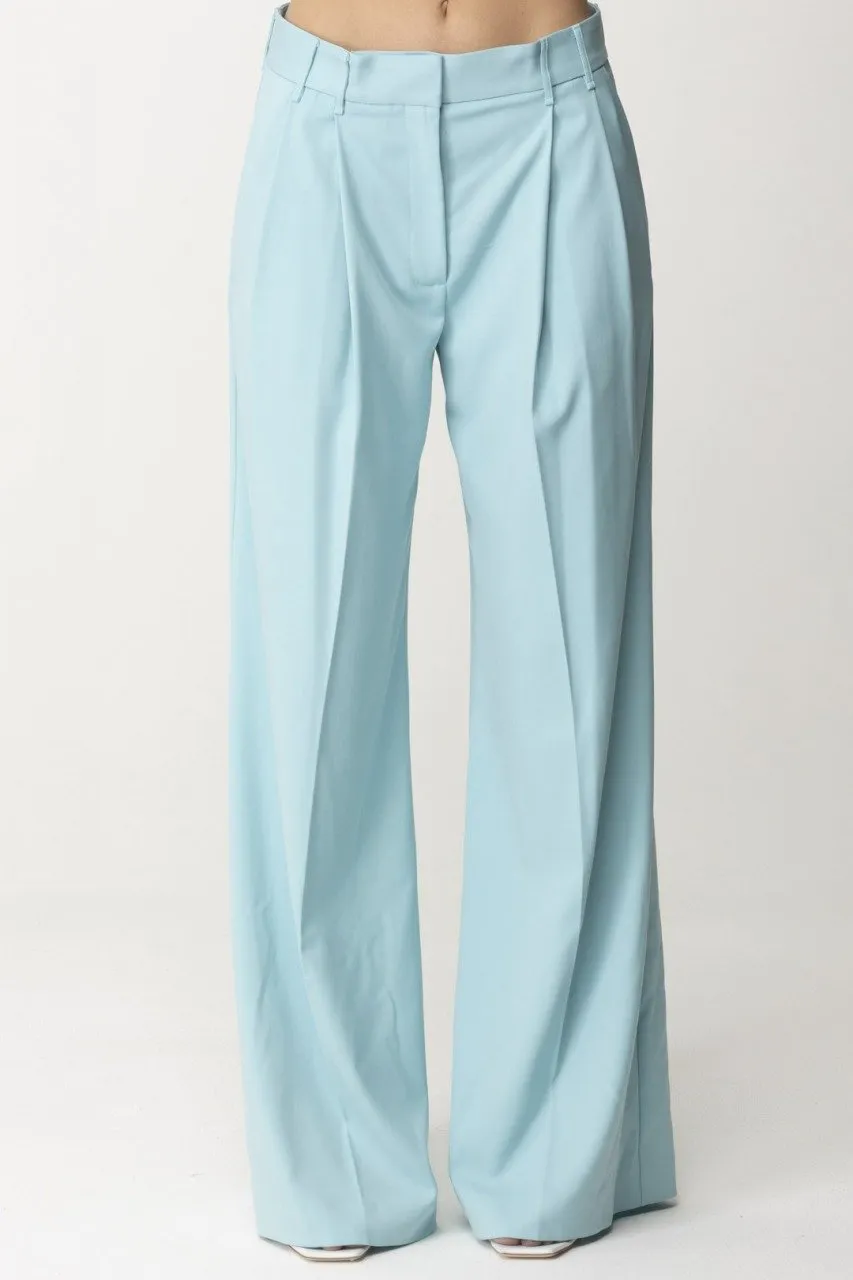 Pantaloni palazzo con pences Jia ACQUA