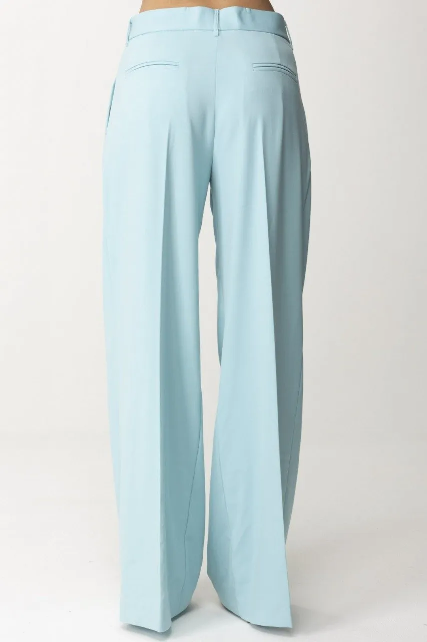 Pantaloni palazzo con pences Jia ACQUA