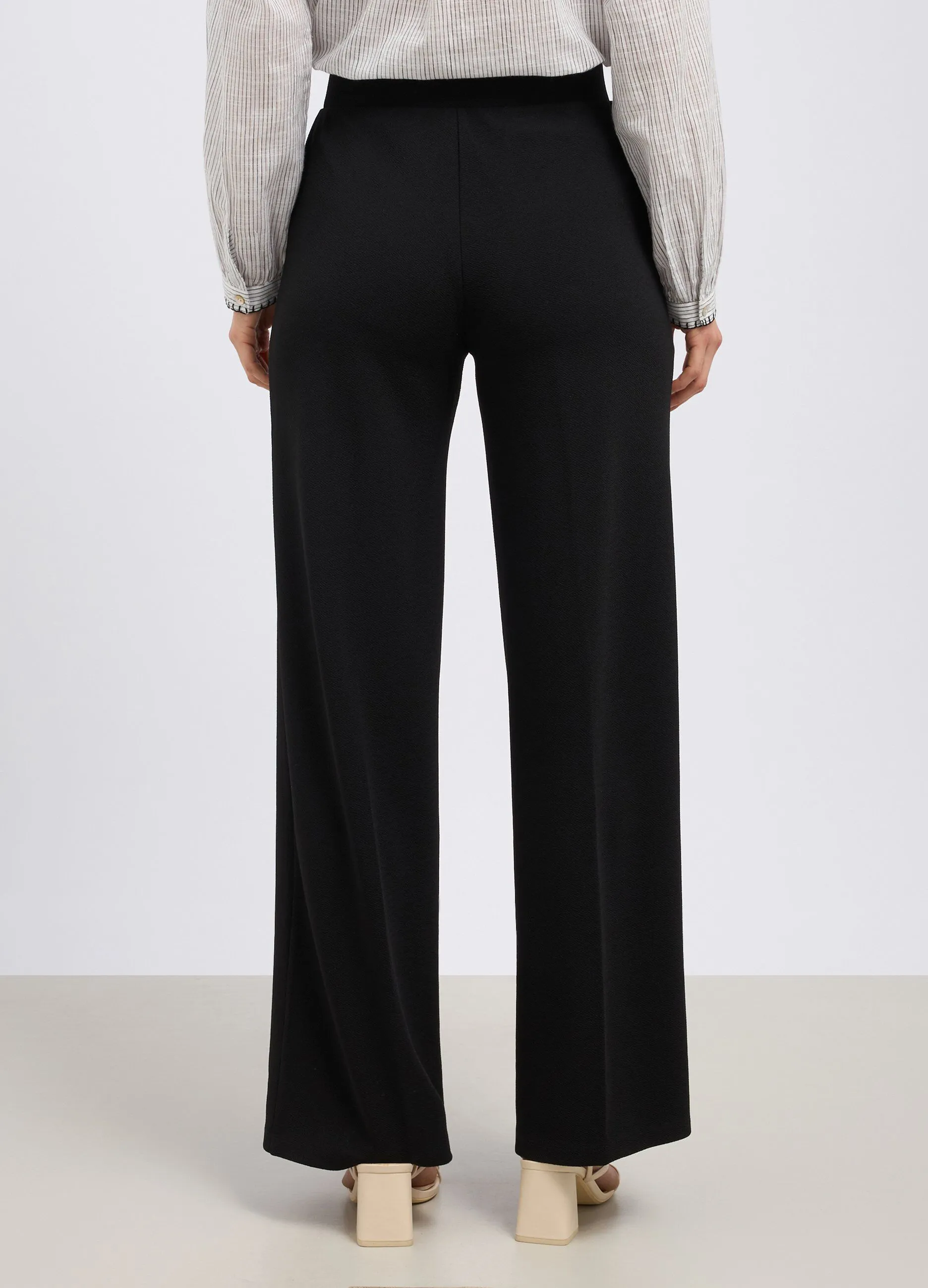 Pantaloni palazzo in crêpe donna