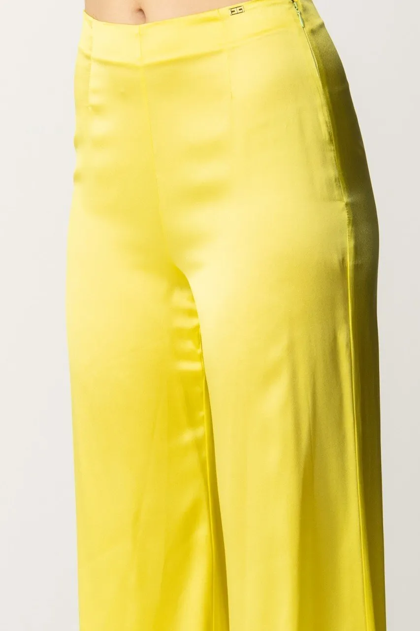Pantaloni palazzo in crepe fluido CEDRO