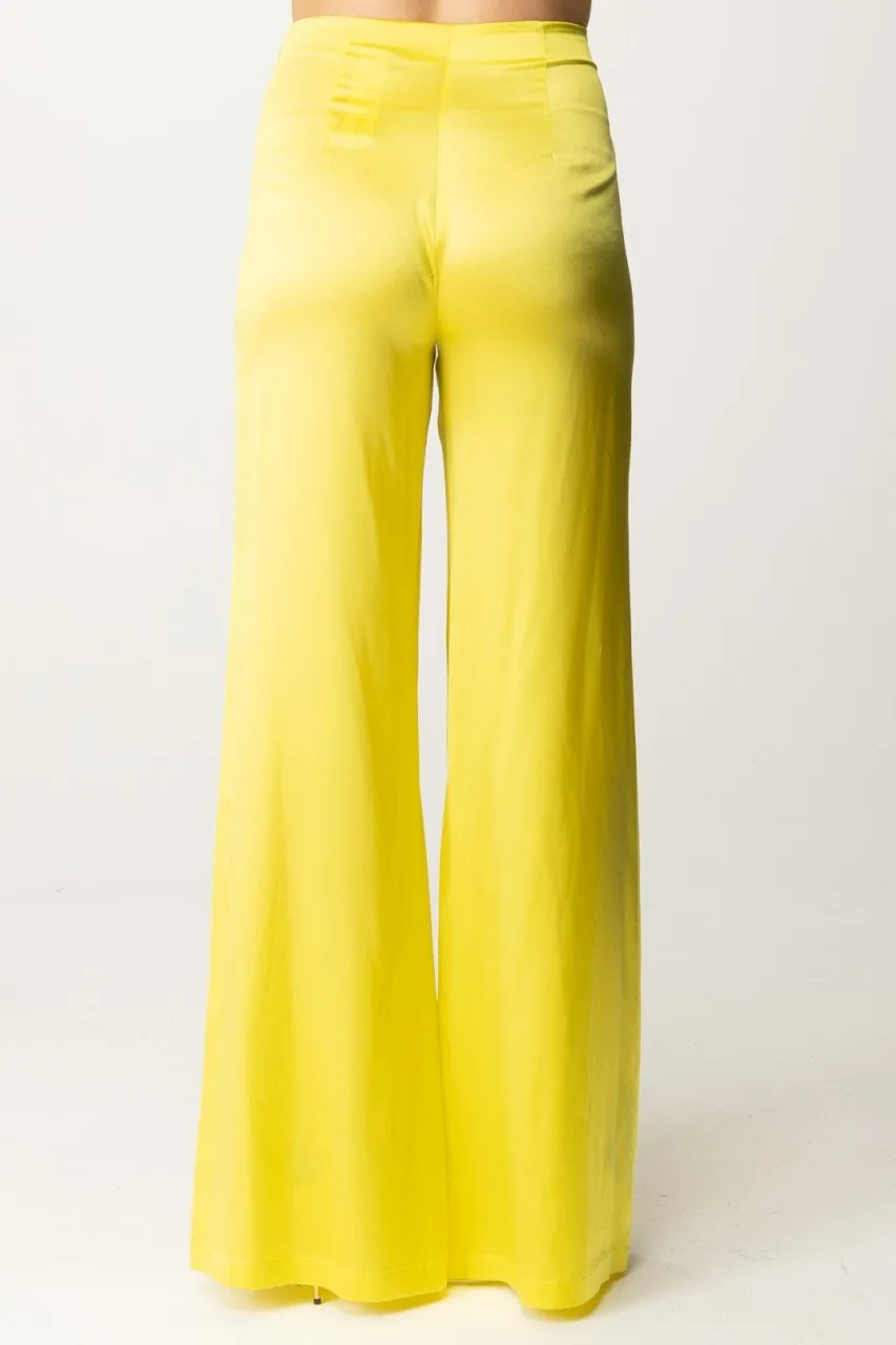 Pantaloni palazzo in crepe fluido CEDRO