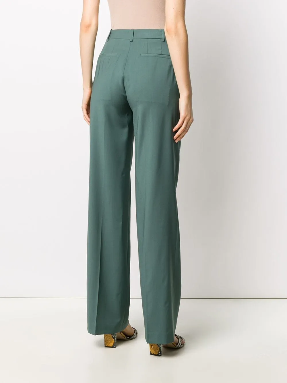 Pantaloni sartoriali in verde - donna