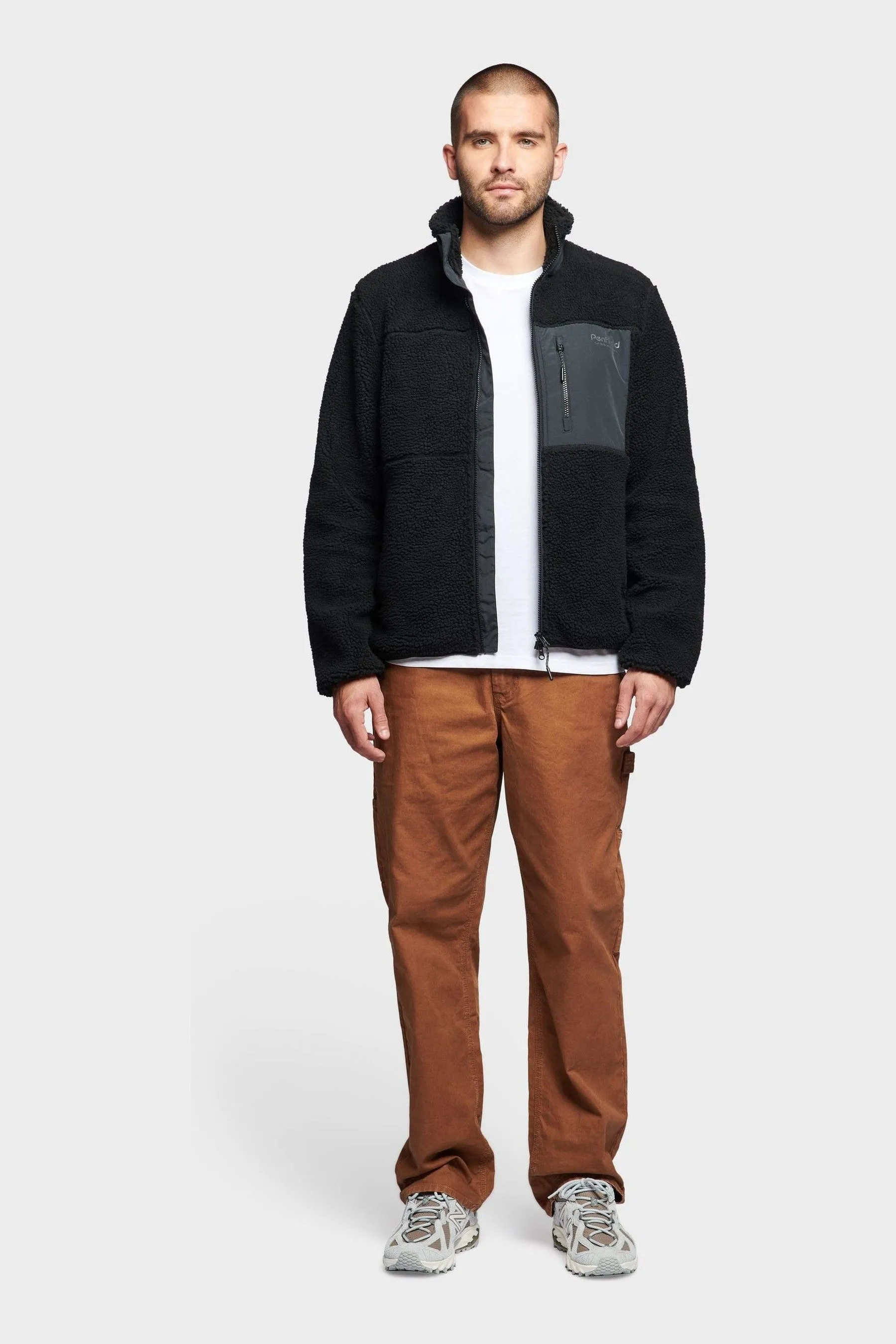 Penfield - Cappotto in sherpa con zip effetto orso