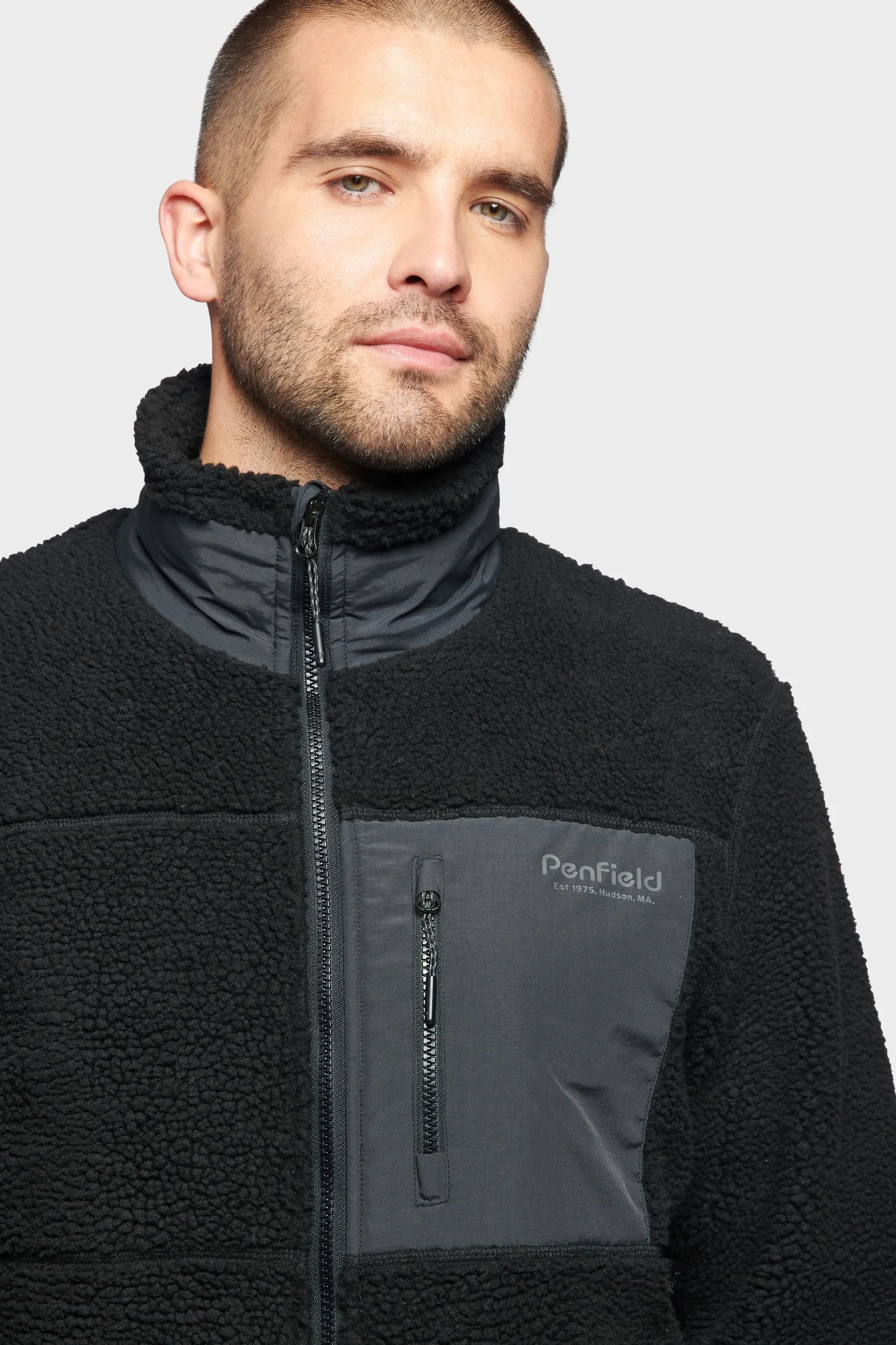 Penfield - Cappotto in sherpa con zip effetto orso