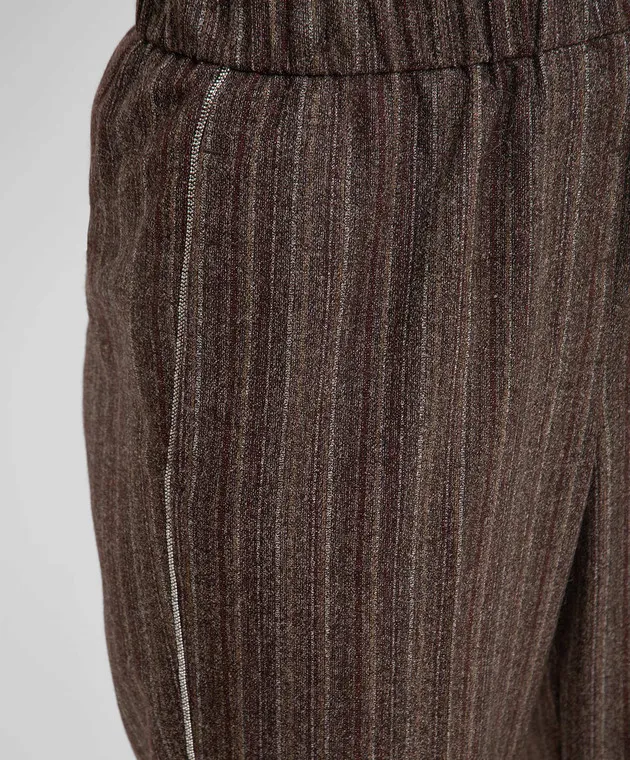 Peserico Pantaloni in lana a righe P04572U08313