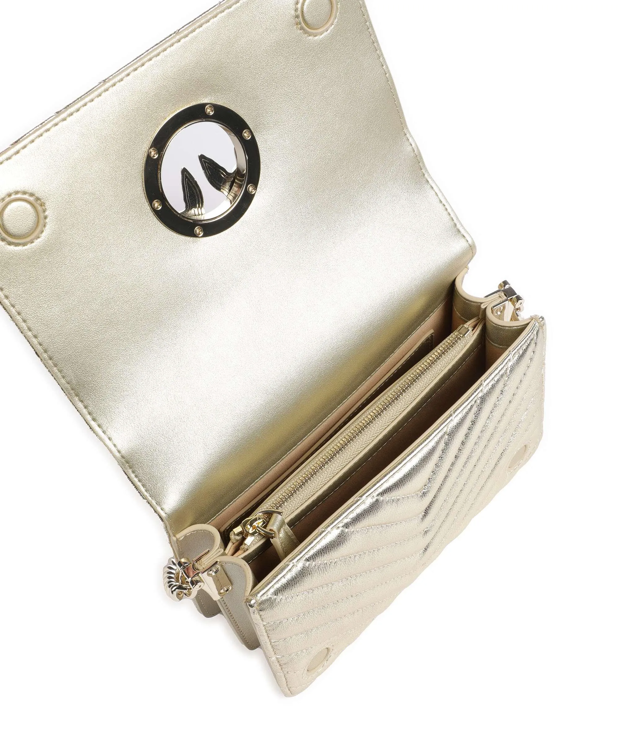  Pinko Love Click Mini Borsa a tracolla pelle di pecora oro  