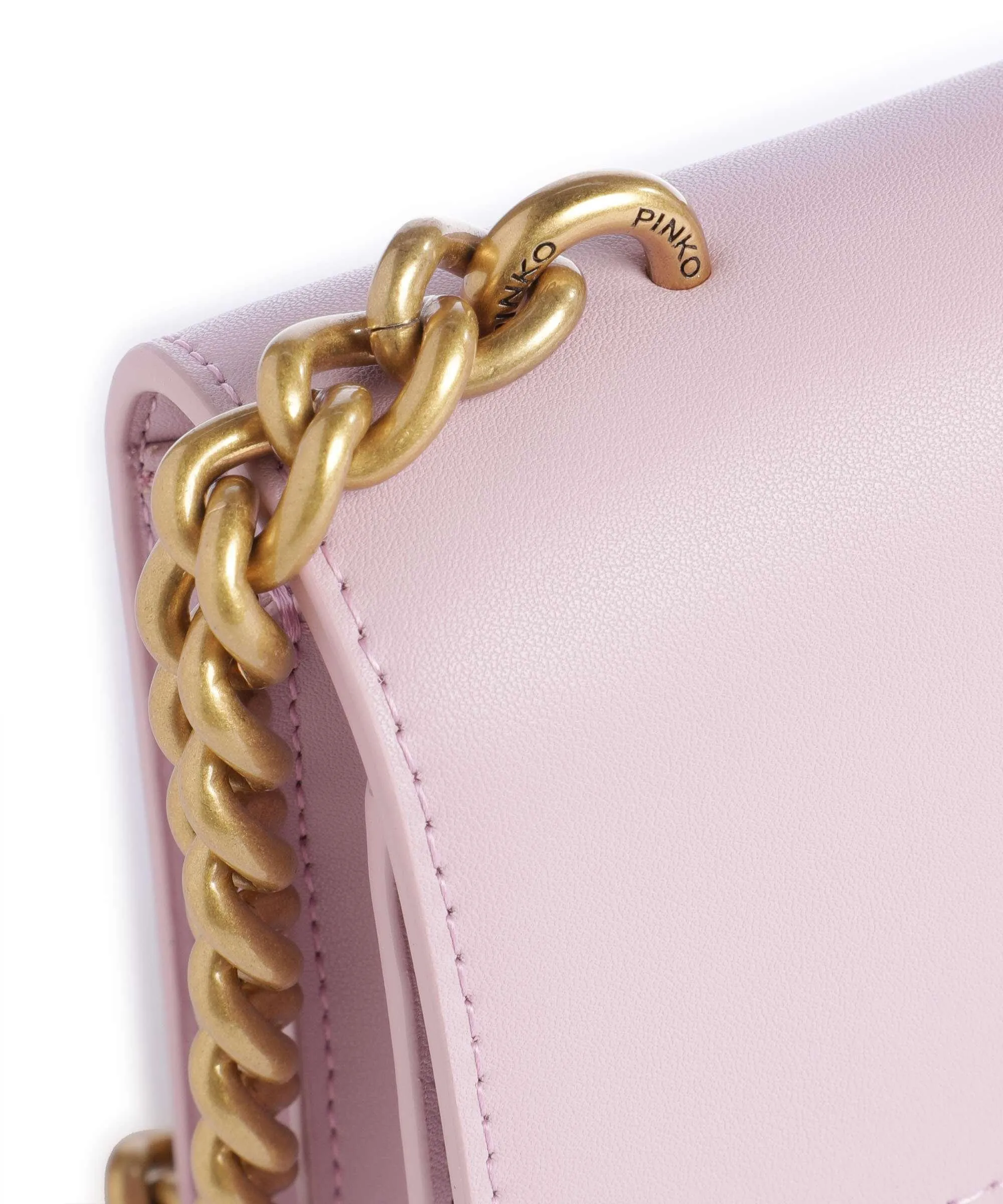  Pinko Love One Mini Borsa a tracolla pelle di vacchetta finemente grana viola  