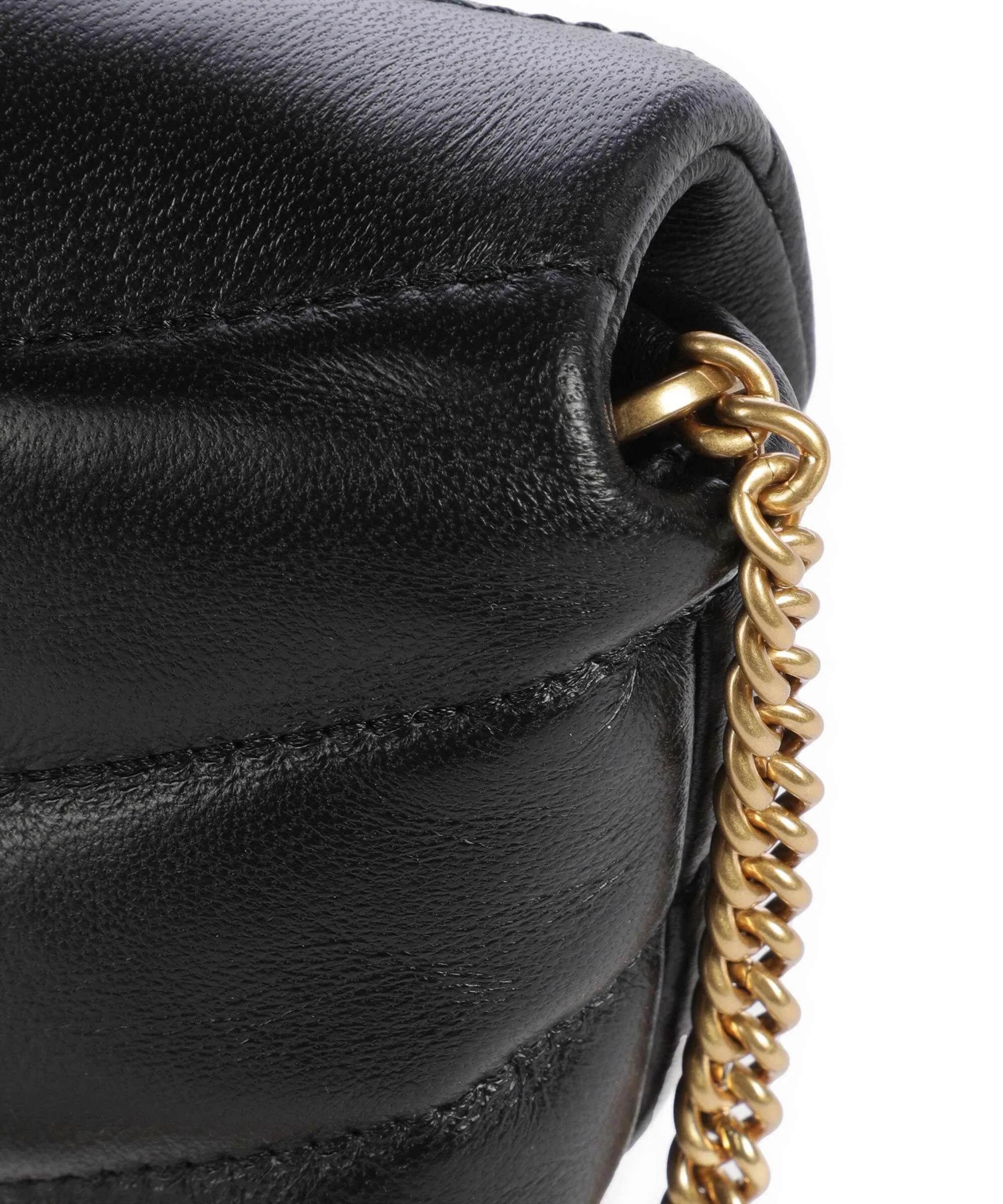  Pinko Love Puff Micro Borsa a tracolla pelle di pecora nero  