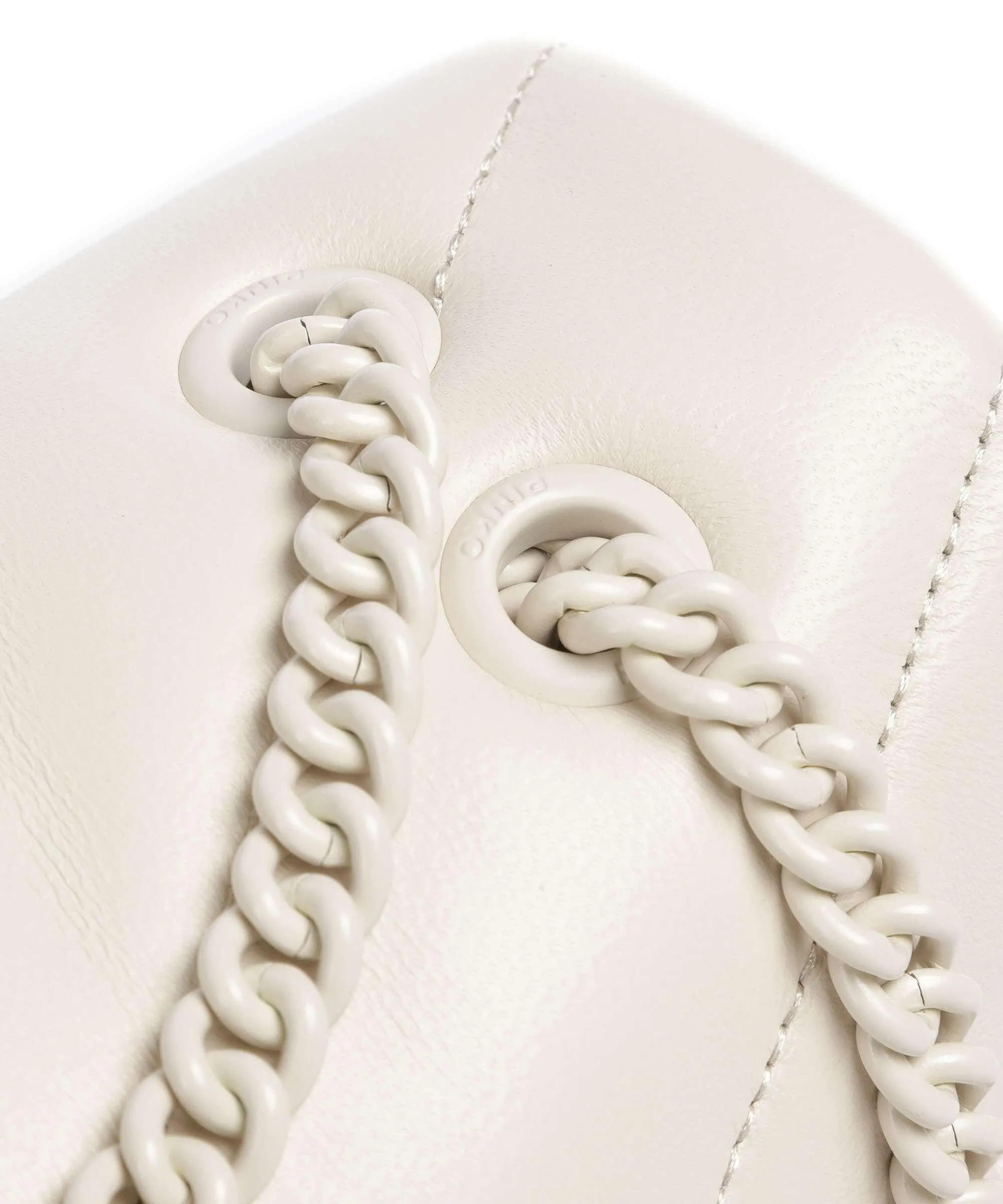  Pinko Love Puff Mini Borsa a spalla pelle di pecora avorio  