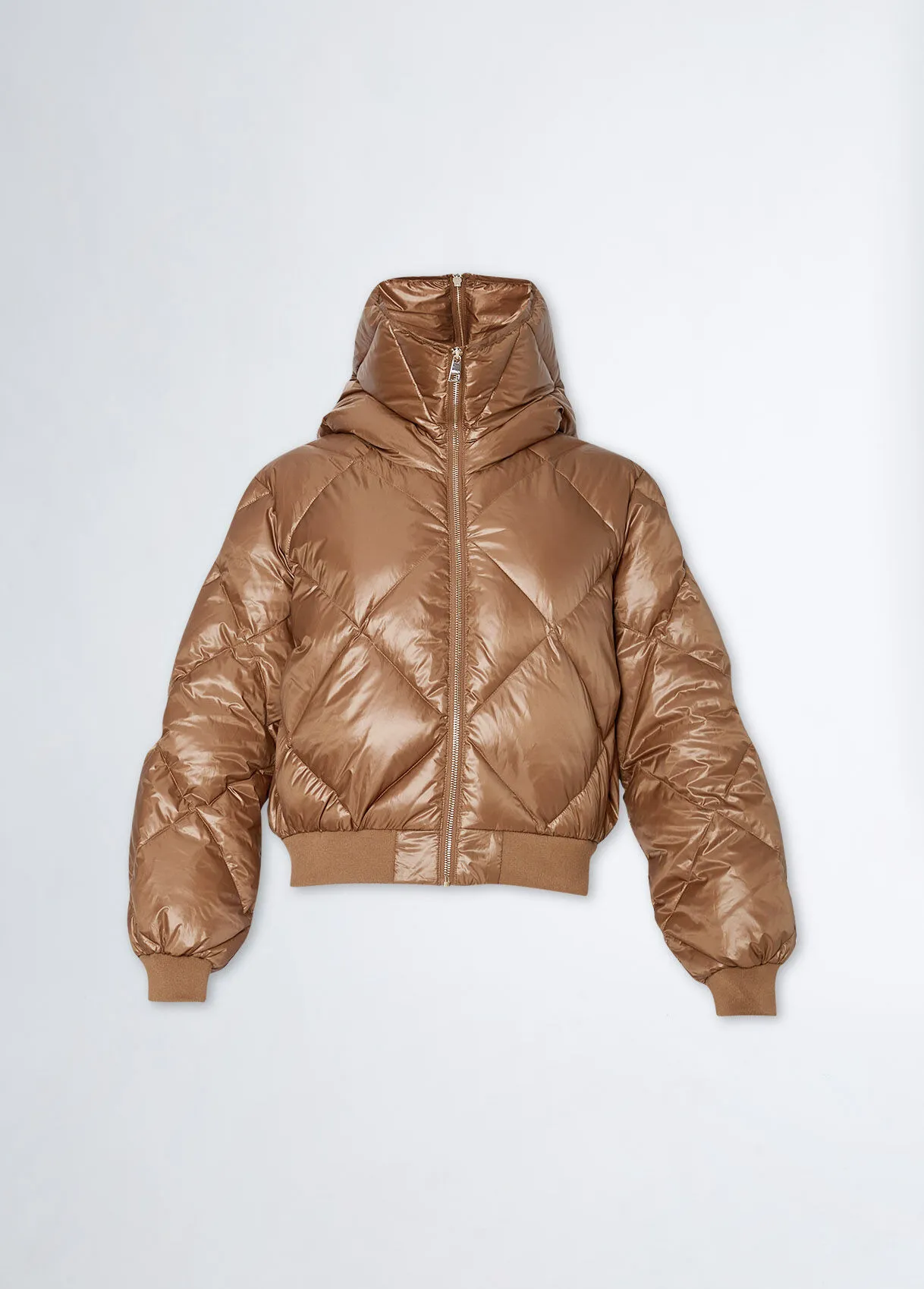 Piumino corto con zip