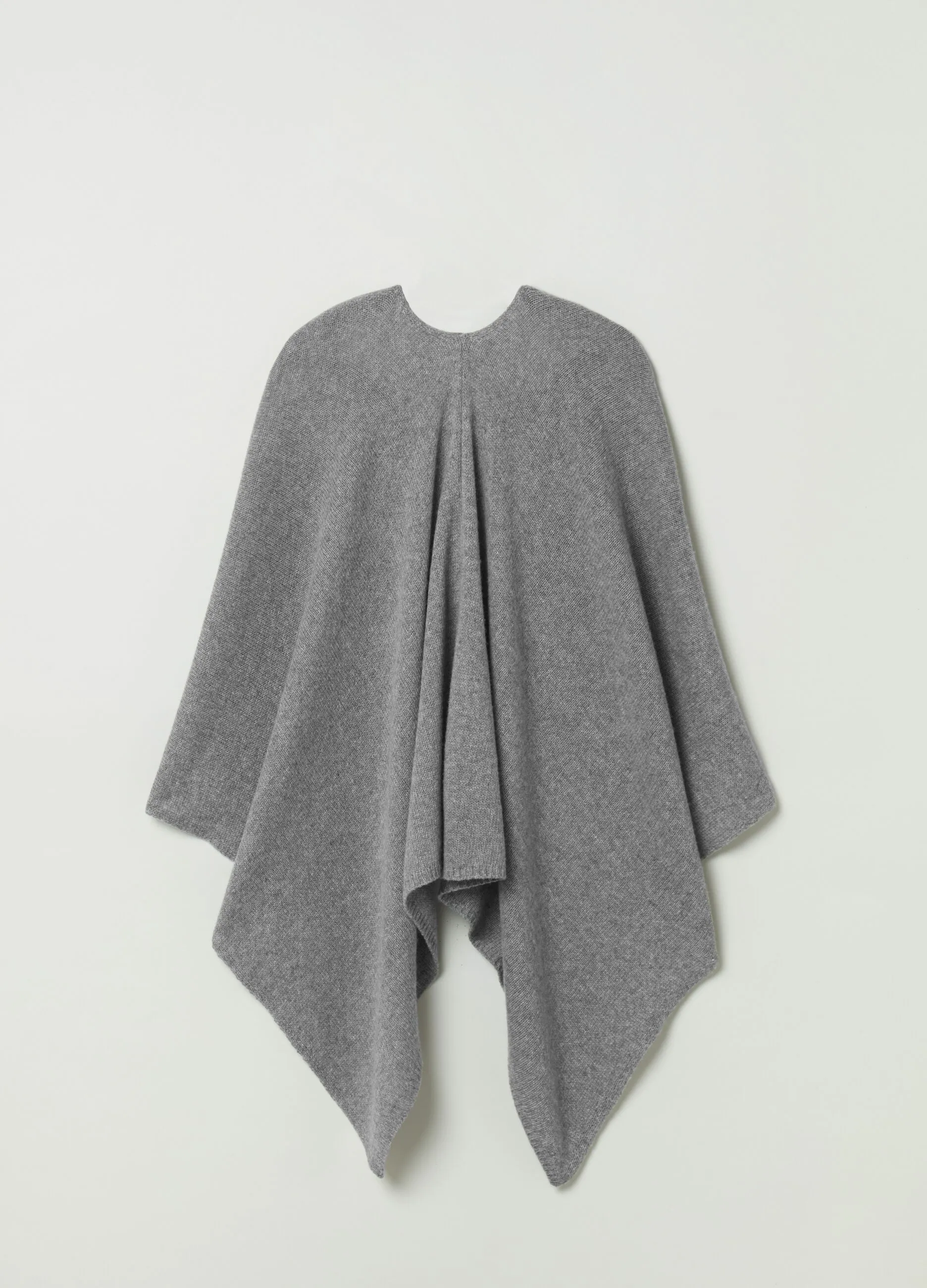 Poncho in lana e mohair