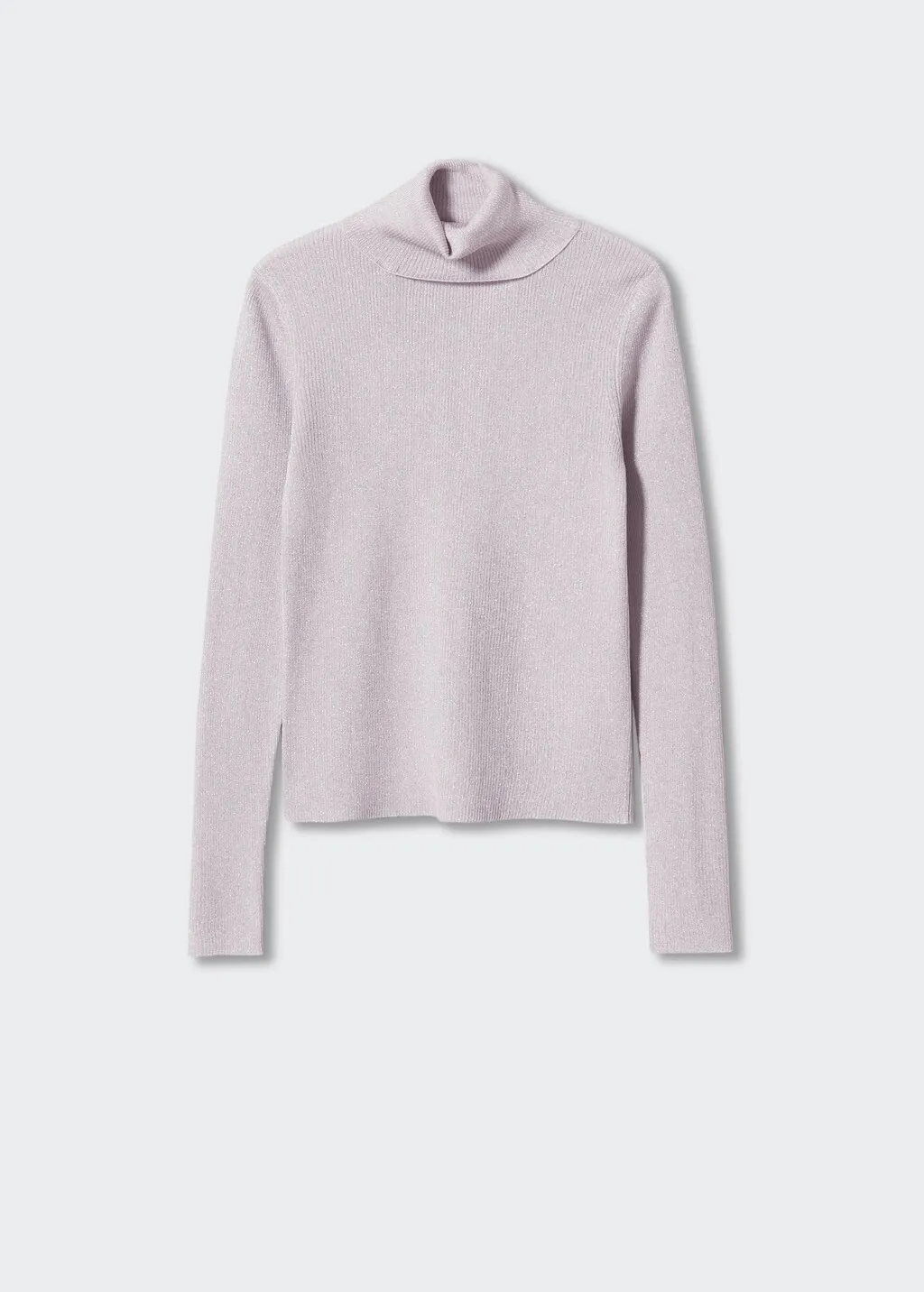 Pullover coste collo con risvolto
