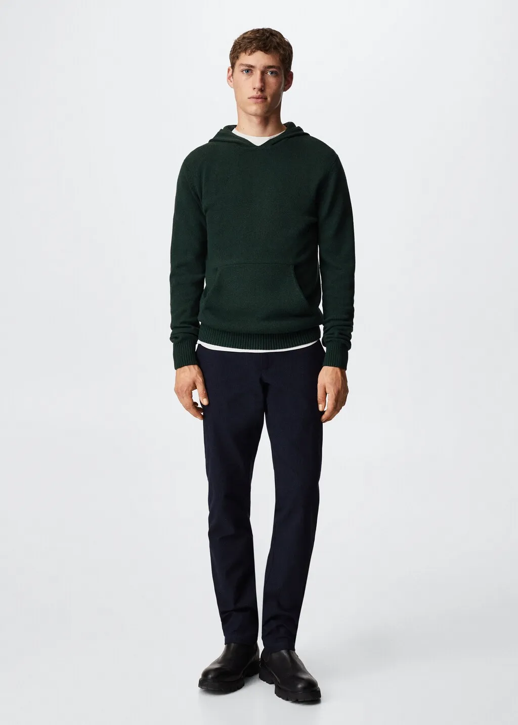 Pullover lana cappuccio