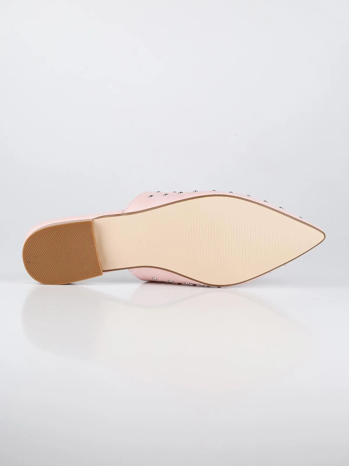Queen Helena Sabot rose en simili cuir avec clous