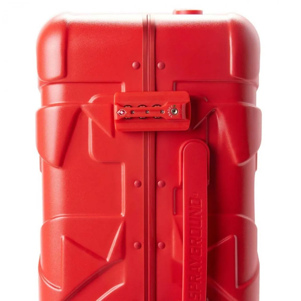Red Molded Shark Mouth Bagaglio A Mano Medio, Rosso