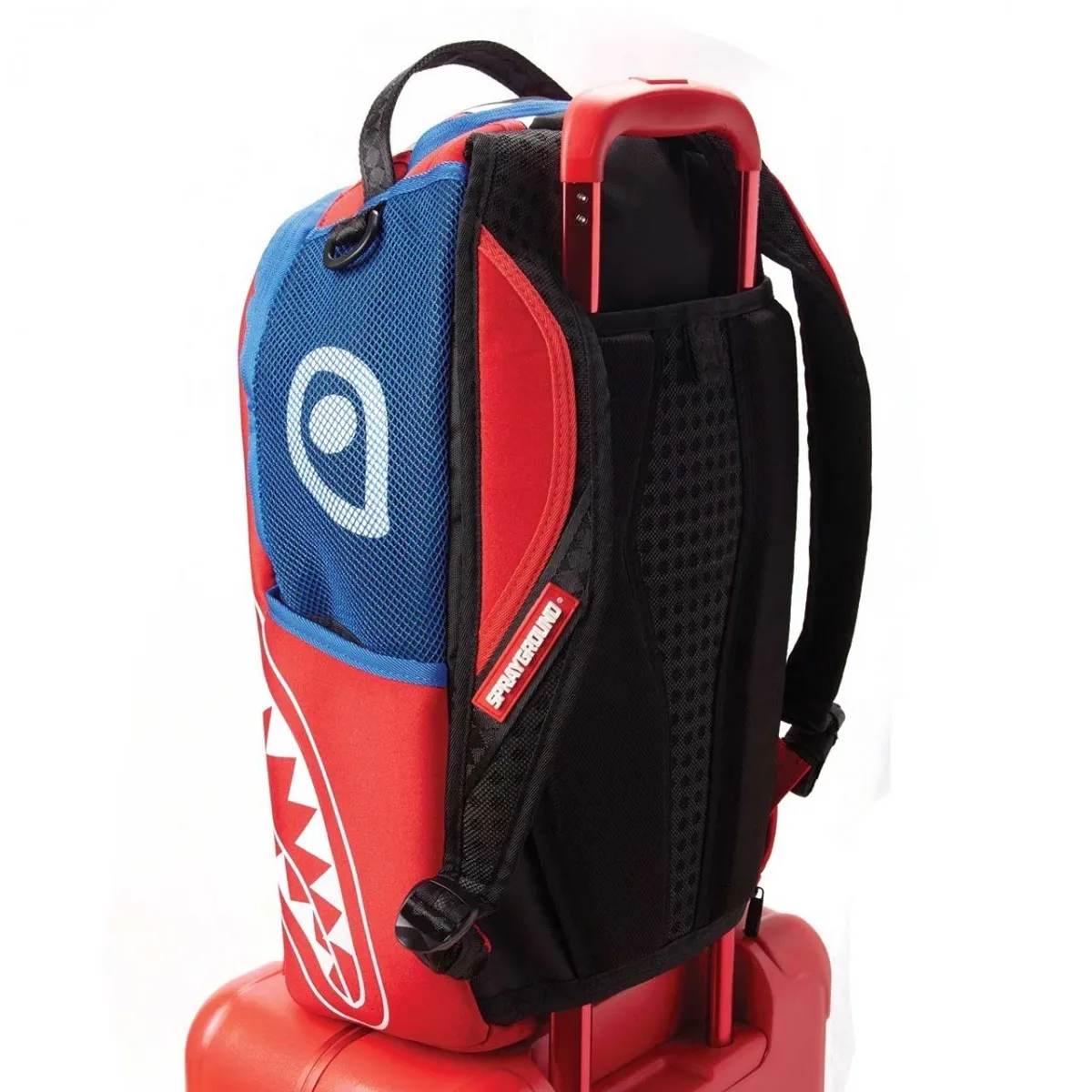 Red Molded Shark Mouth Bagaglio A Mano Medio, Rosso