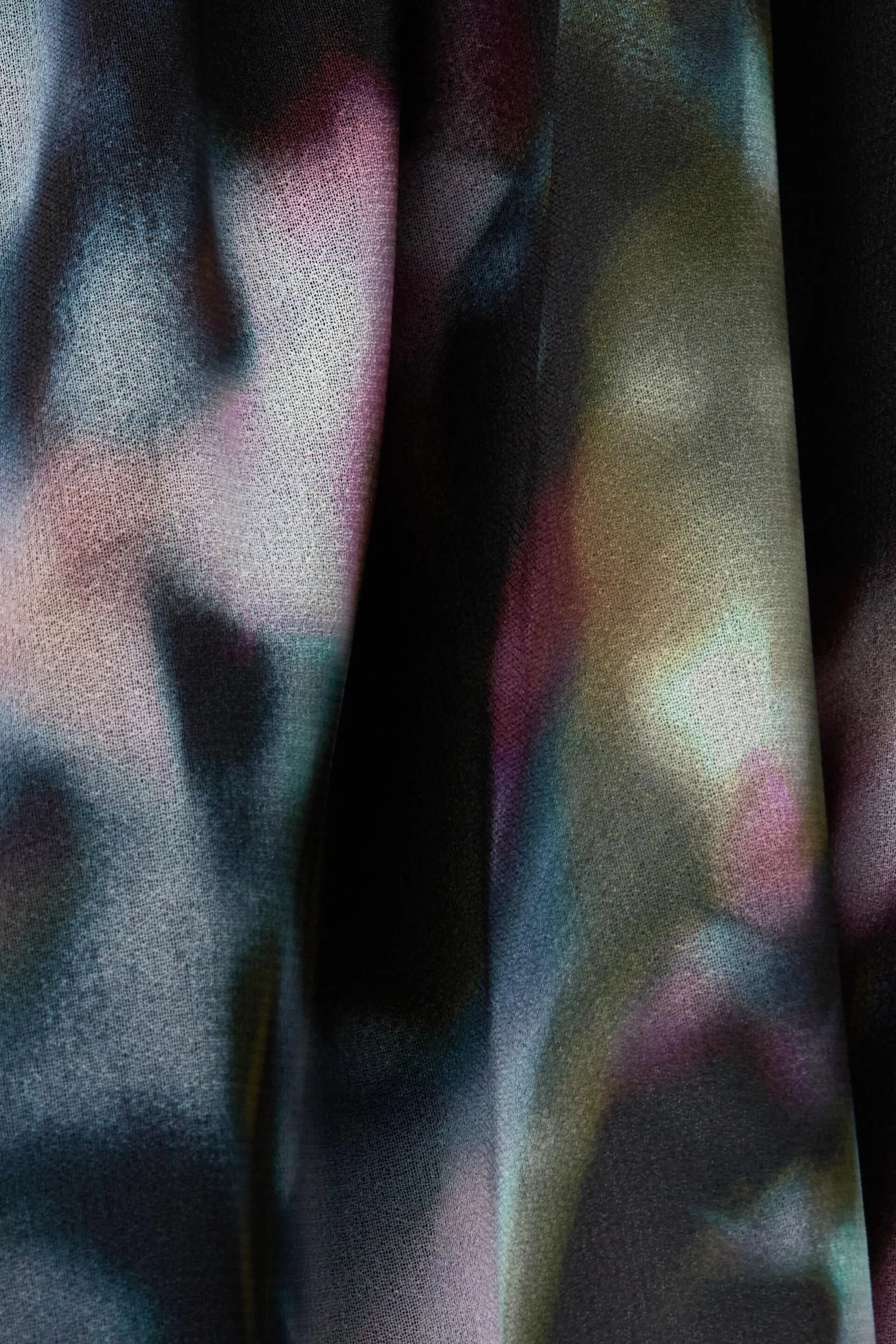 Riciclato: abito midi fantasia in chiffon