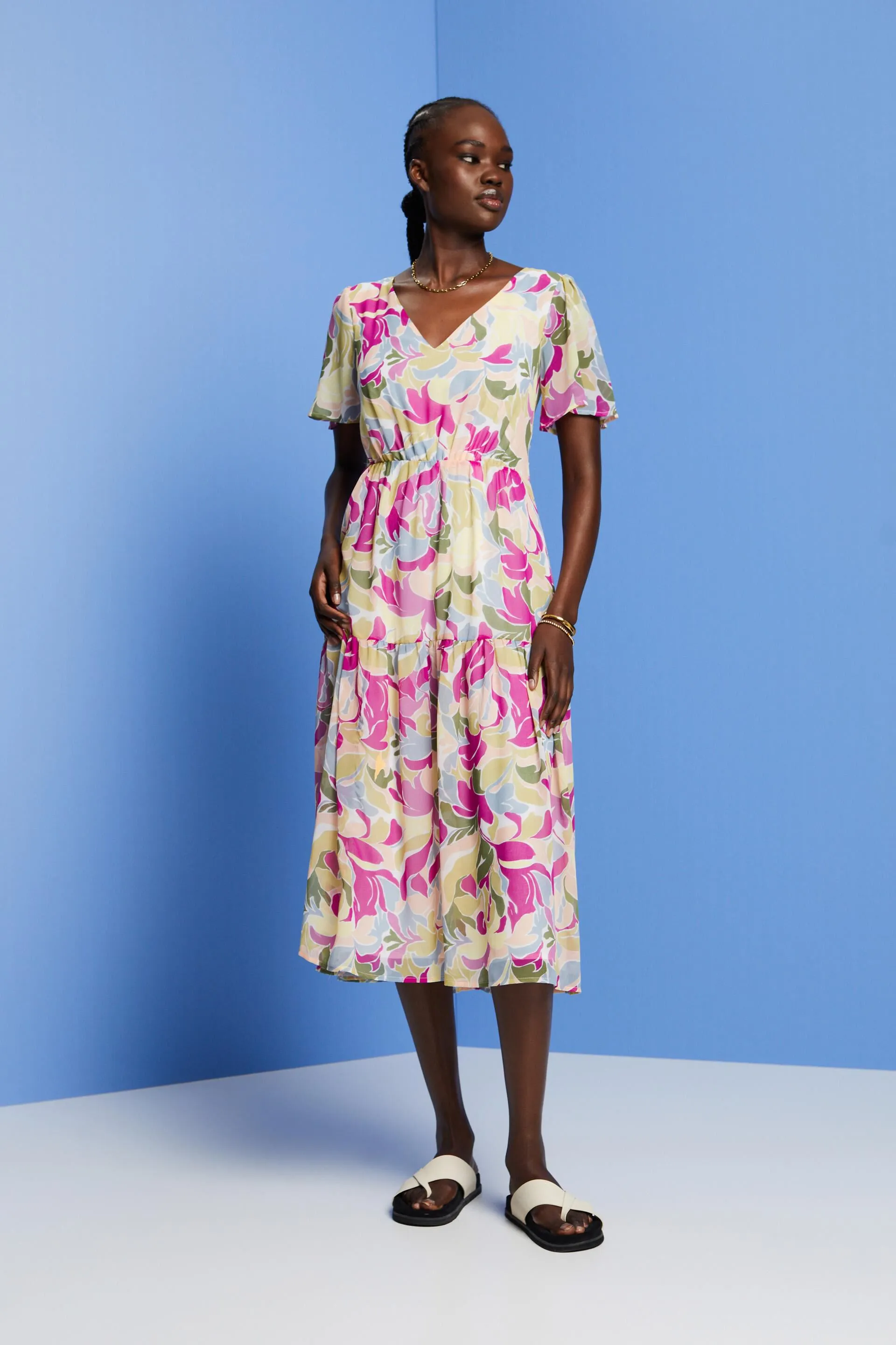 Riciclato: abito midi in chiffon
