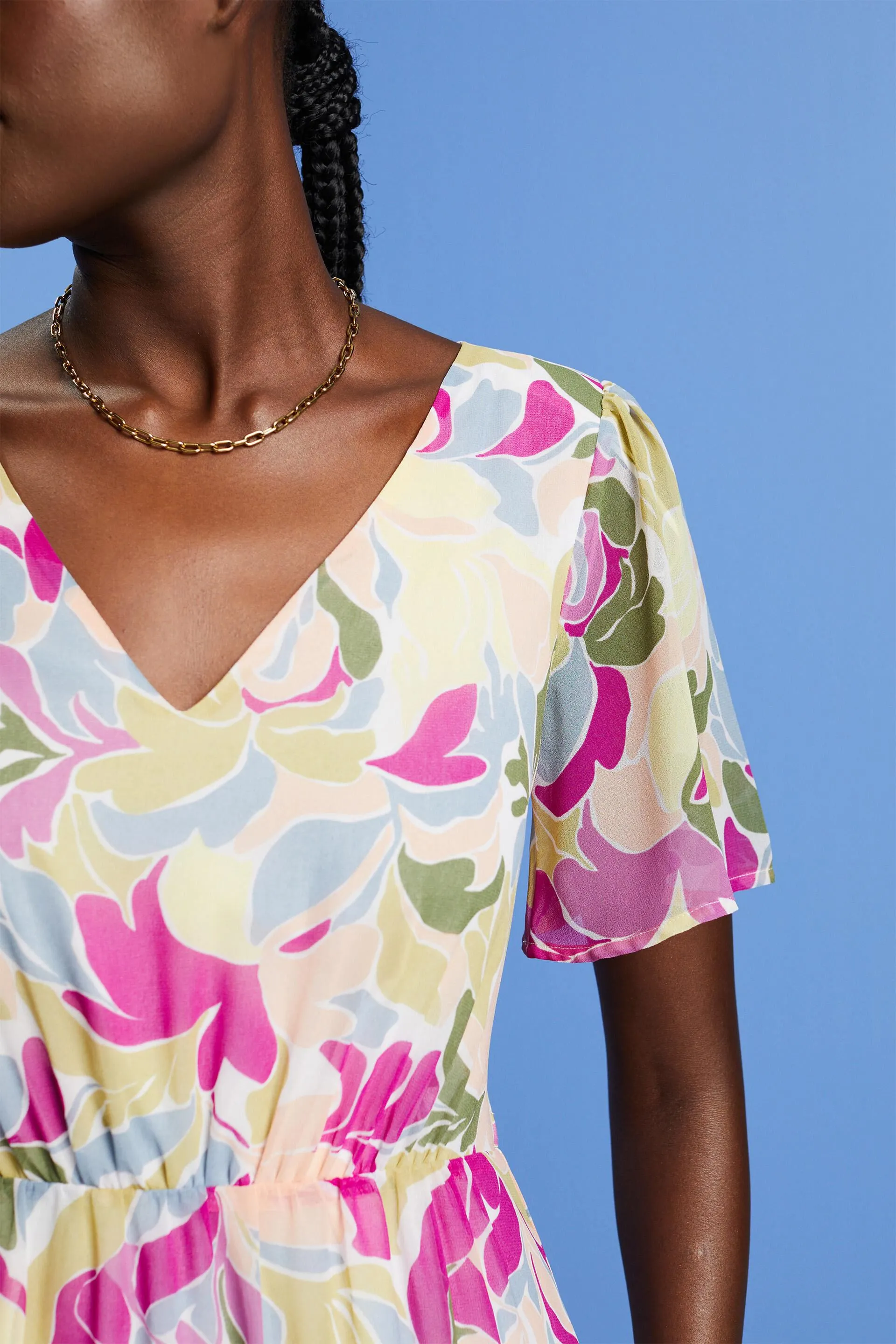 Riciclato: abito midi in chiffon